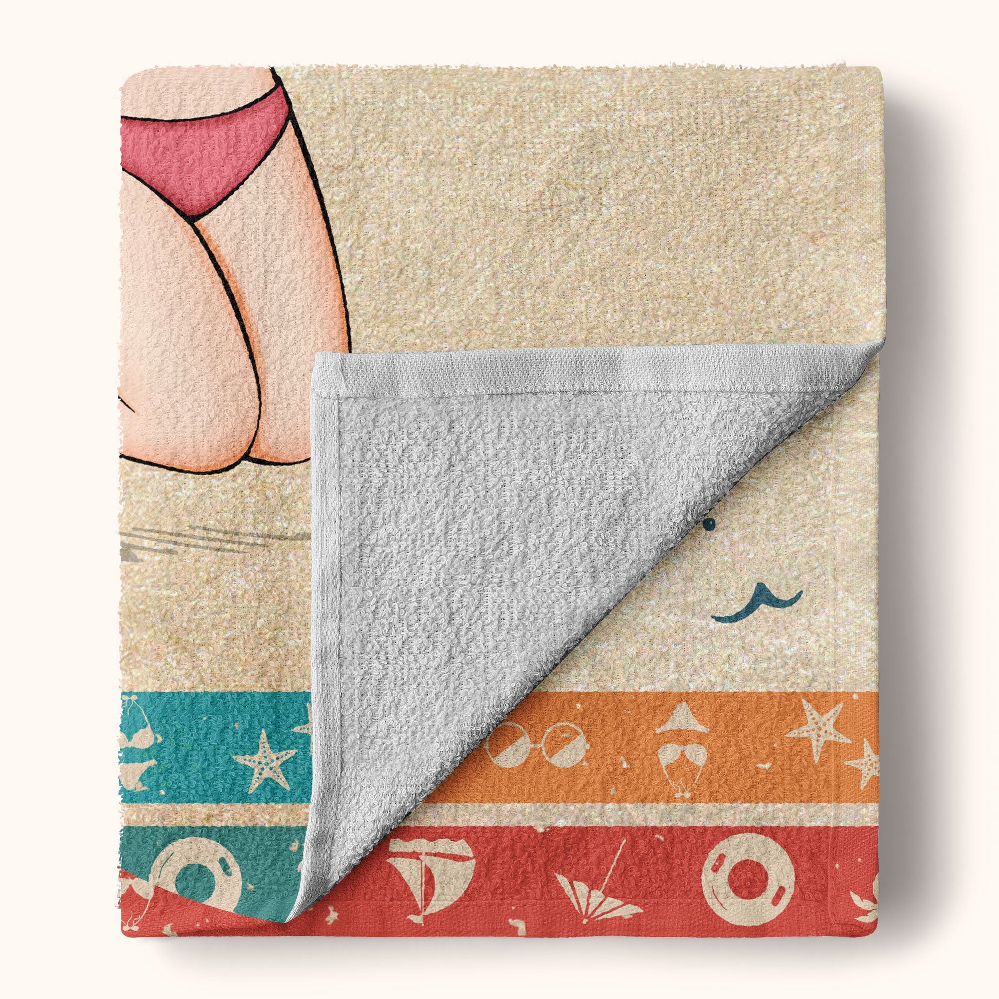 Girls Just Wanna Have Sun - Personalized Beach Towel