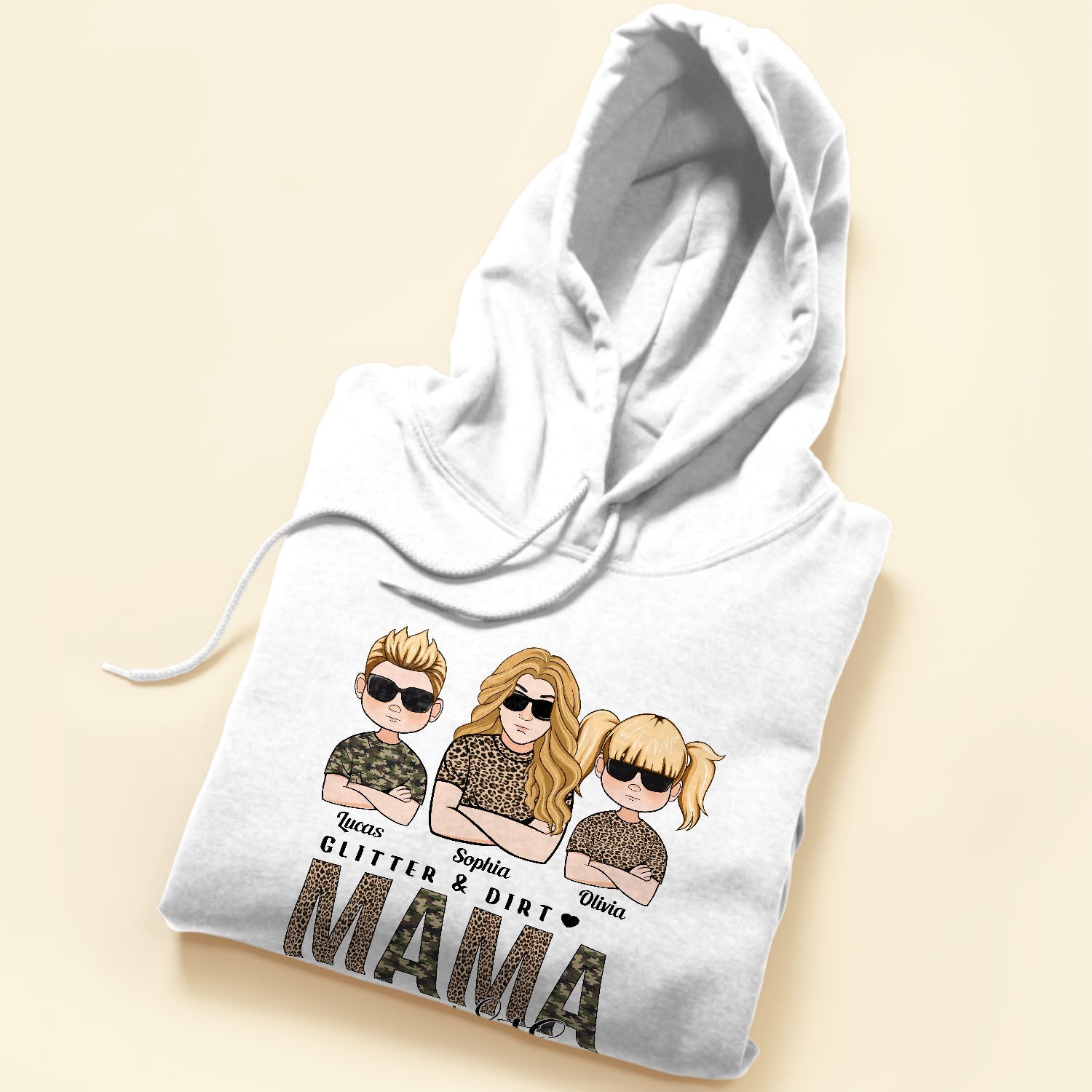 Glitter And Dirt Mama Of Both - Personalized Shirt