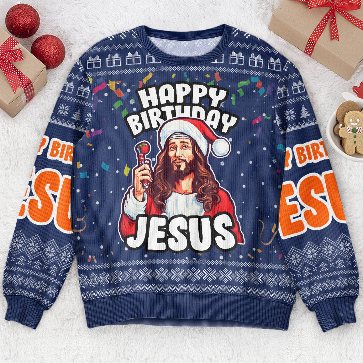 Go Jesus It's Your Birthday - Personalized Ugly Sweater