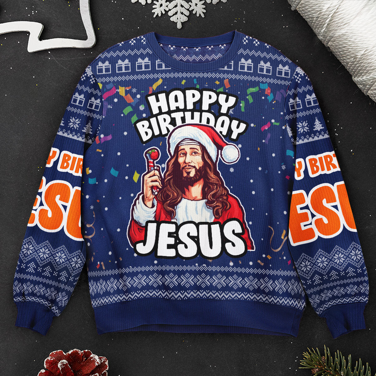 Go Jesus It's Your Birthday - Personalized Ugly Sweater