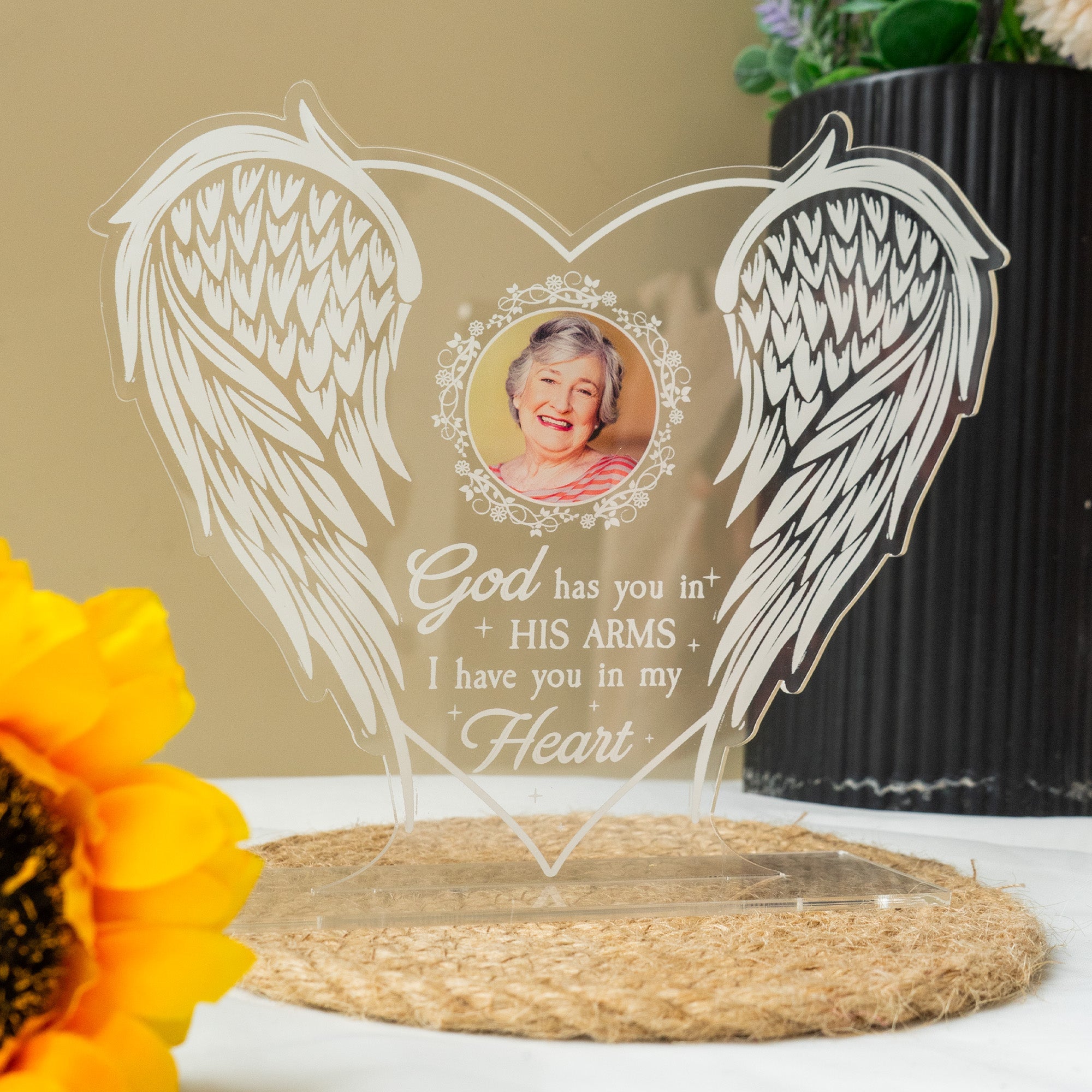 God Has You In His Arms I Have You In My Heart - Personalized Acrylic Photo Plaque