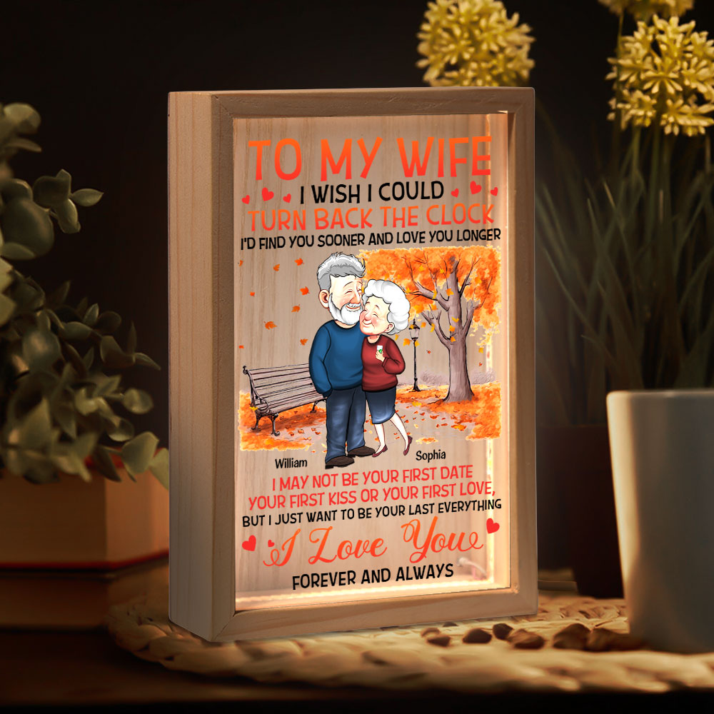 I Wish I Could Turn Back The Clock - Personalized Frame Light Box