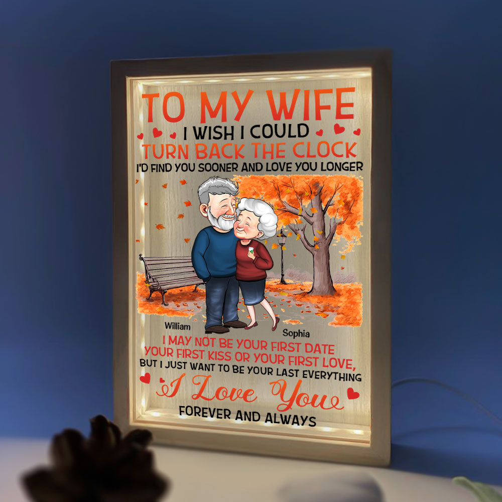 I Wish I Could Turn Back The Clock - Personalized Frame Light Box