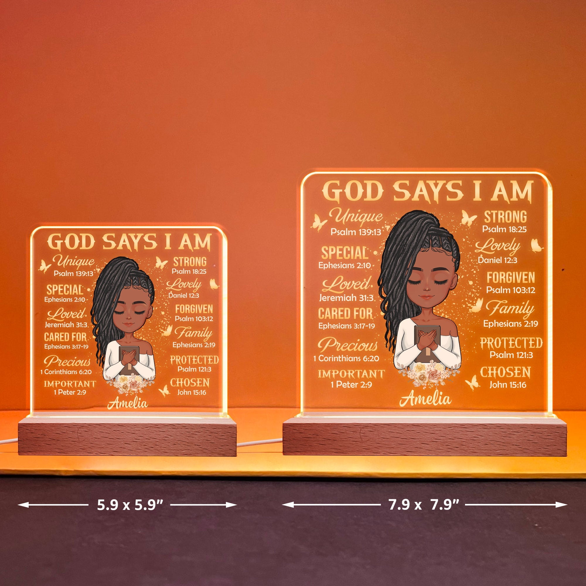 God Says I Am - Personalized LED Light