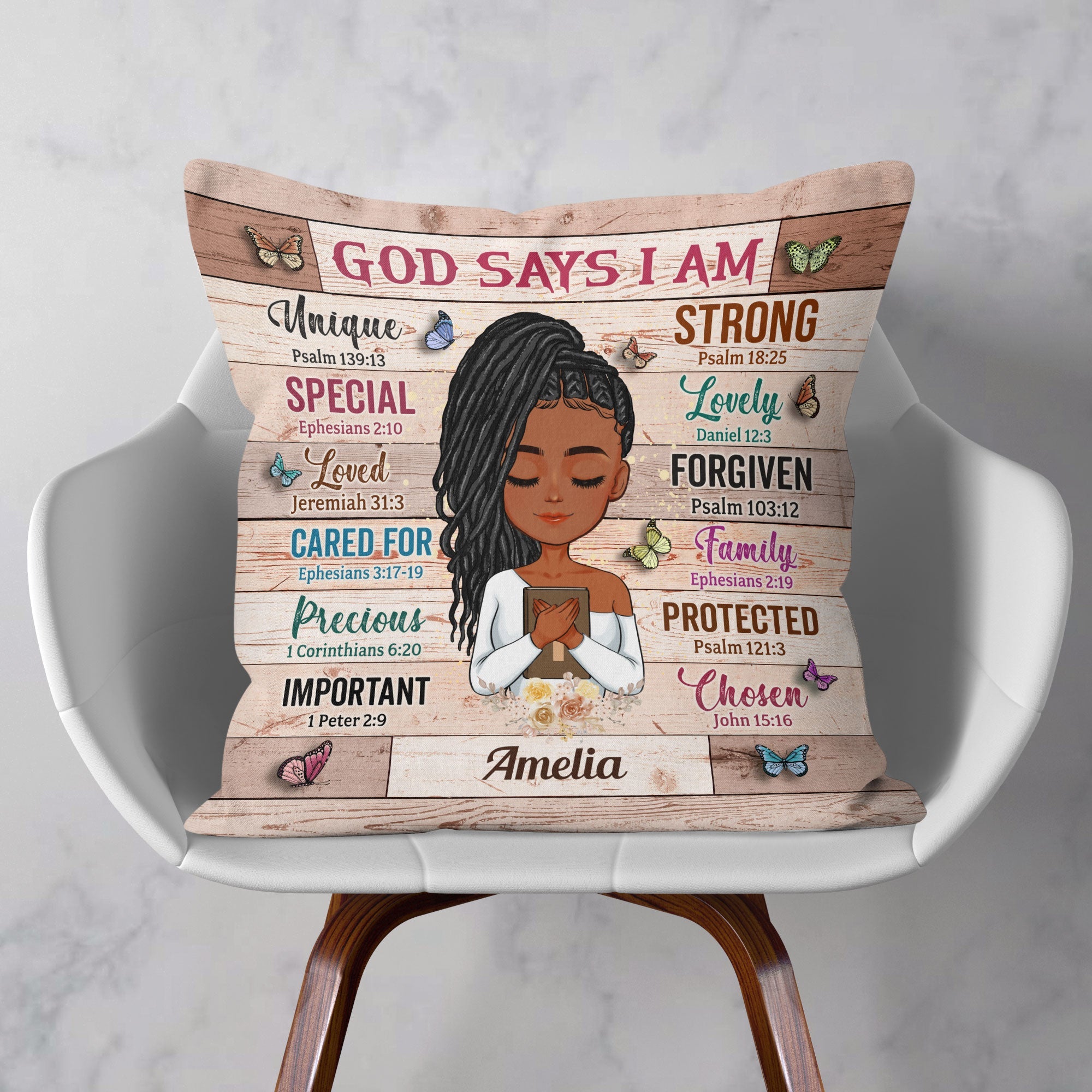 God Says I Am Unique - Personalized Pillow (Insert Included)