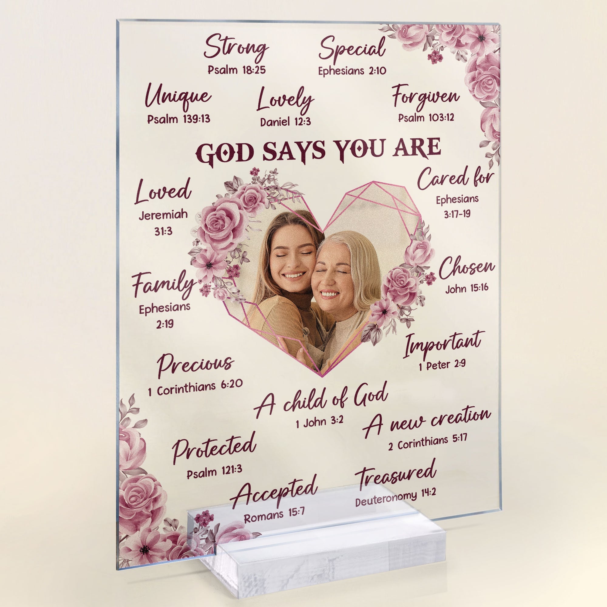 My Dear Daughter God Says You Are - Personalized Acrylic Photo Plaque