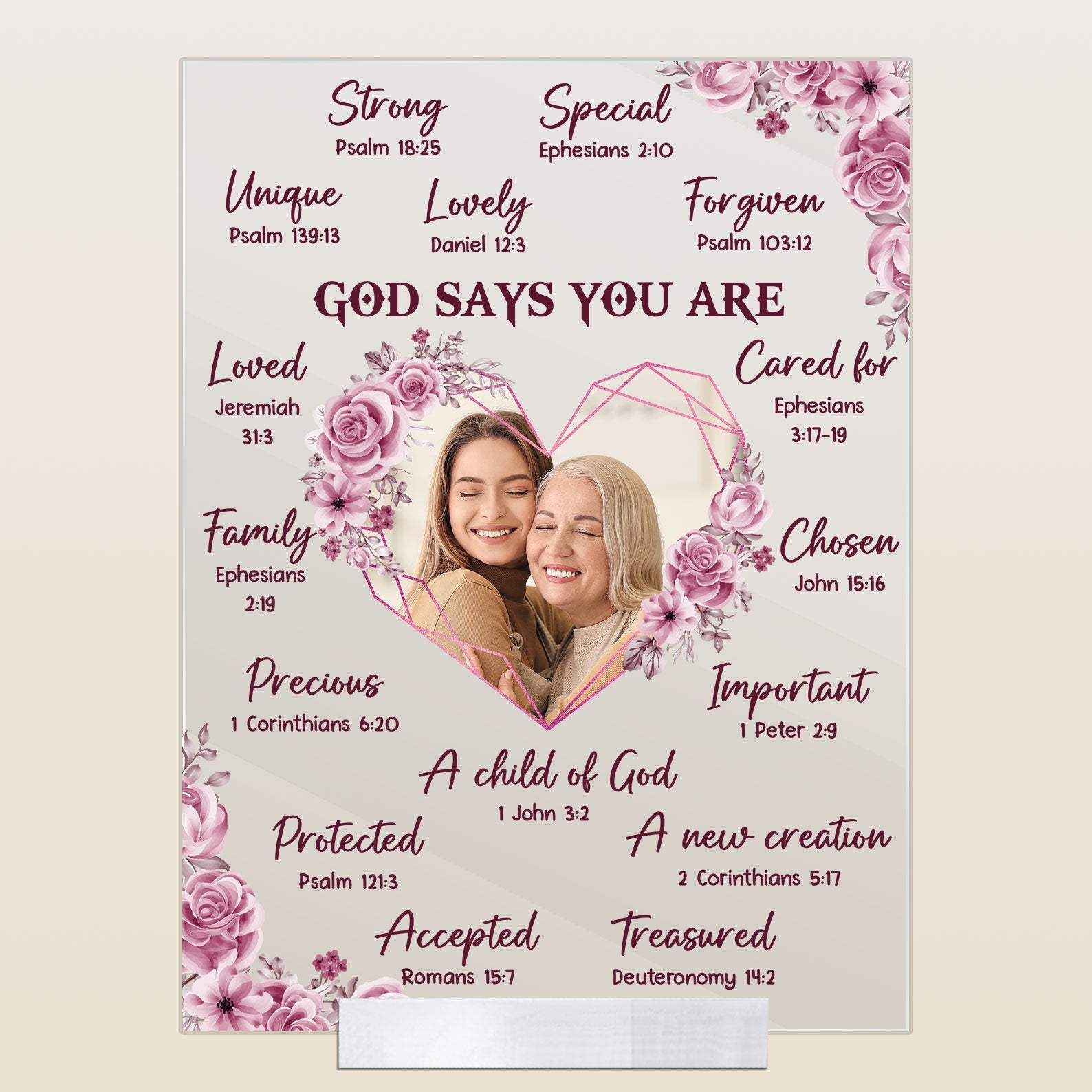 My Dear Daughter God Says You Are - Personalized Acrylic Photo Plaque