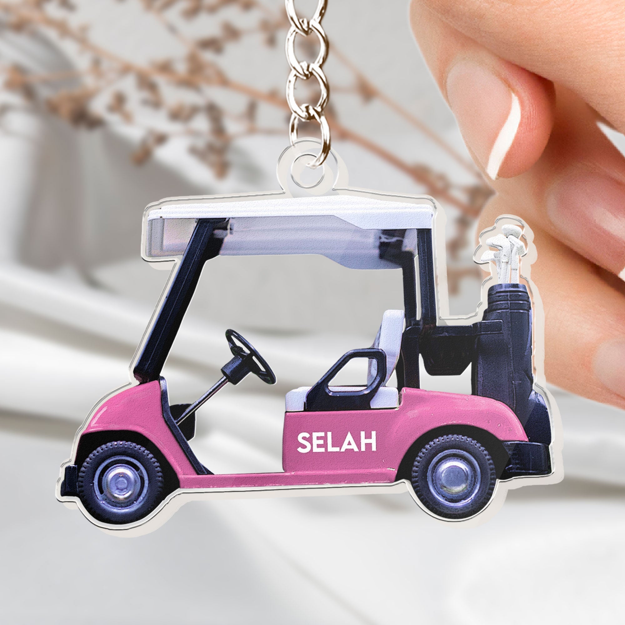 Golf Cart - Personalized Acrylic Keychain