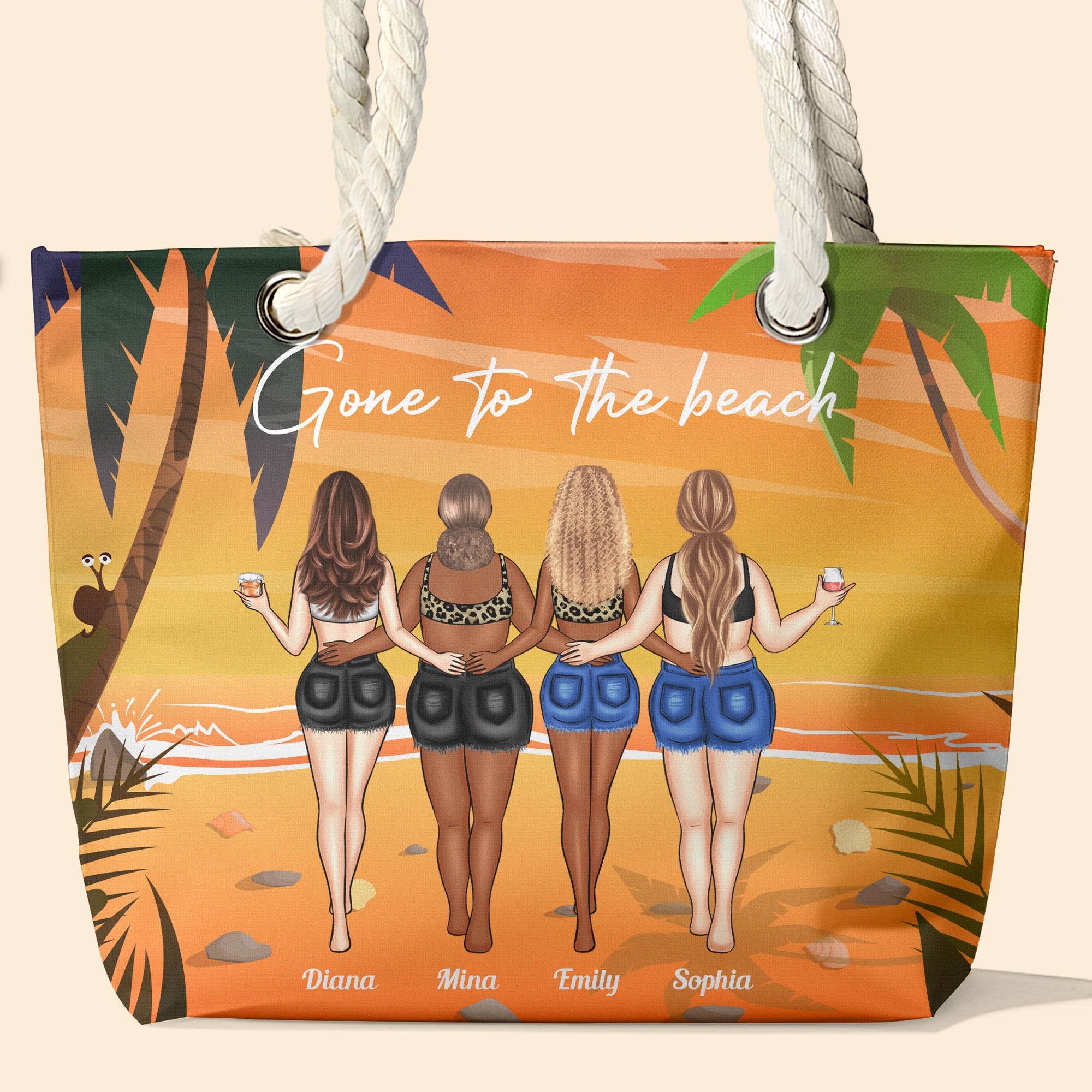 Gone To The Beach - Personalized Beach Bag