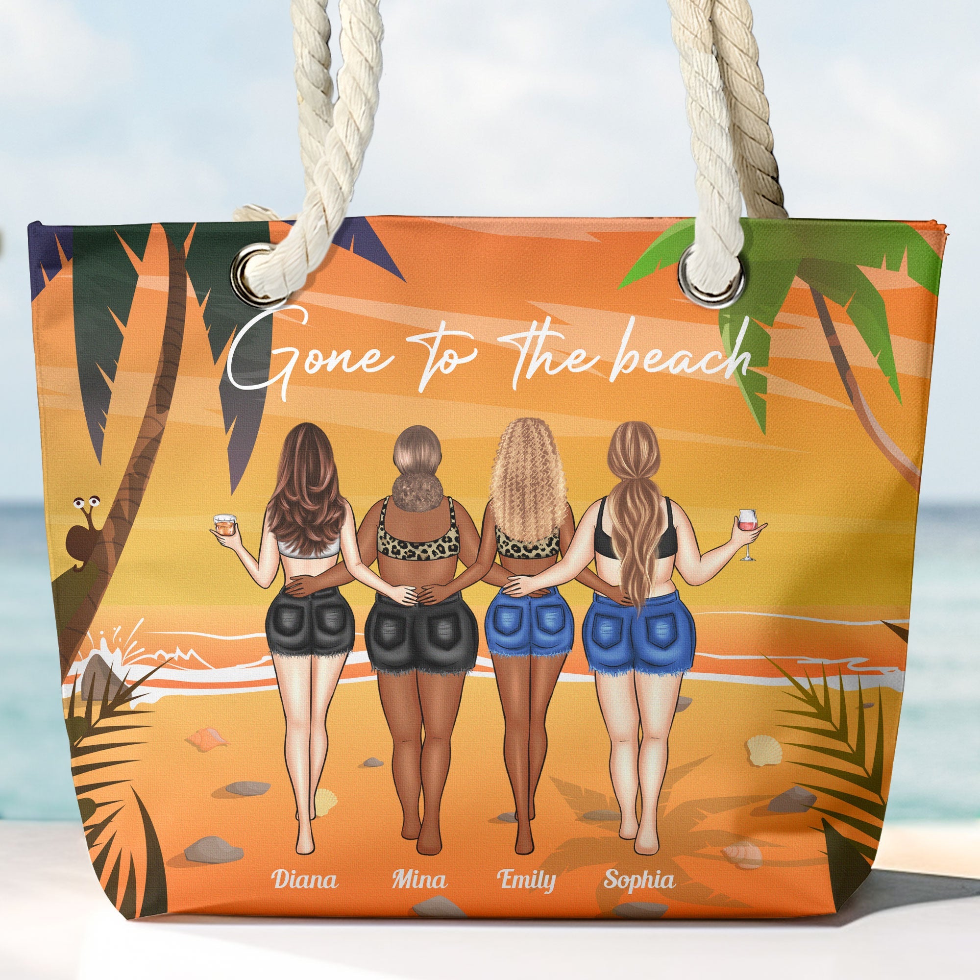 Gone To The Beach - Personalized Beach Bag