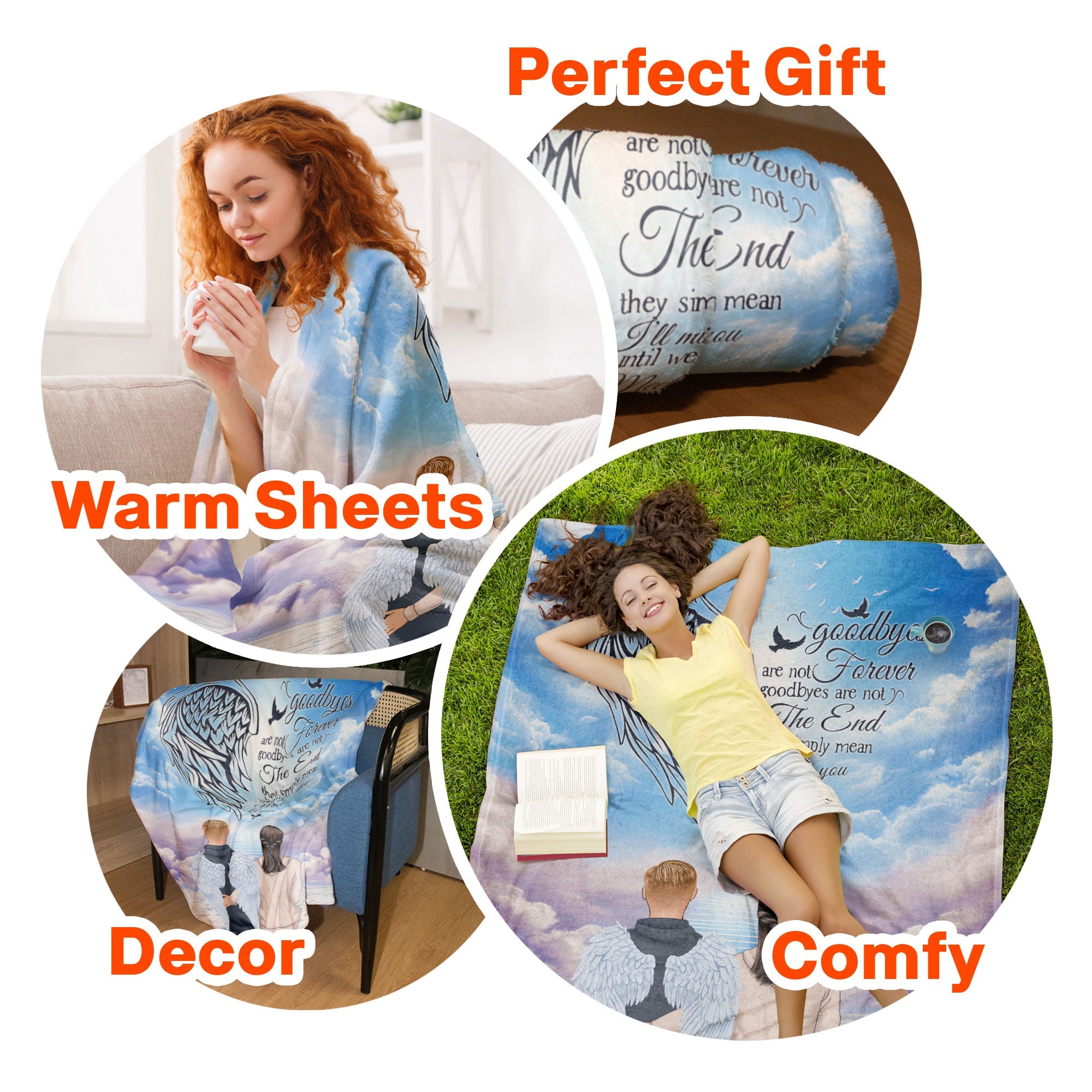 Goodbyes Are Not Forever - Personalized Blanket