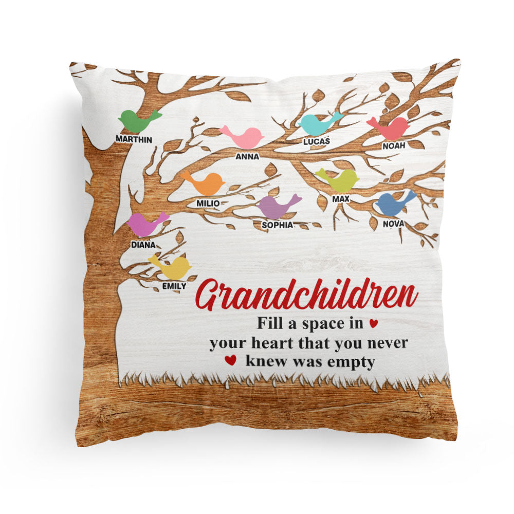 Grandchildren Fill A Space In Your Heart - Personalized Pillow (Insert Included)