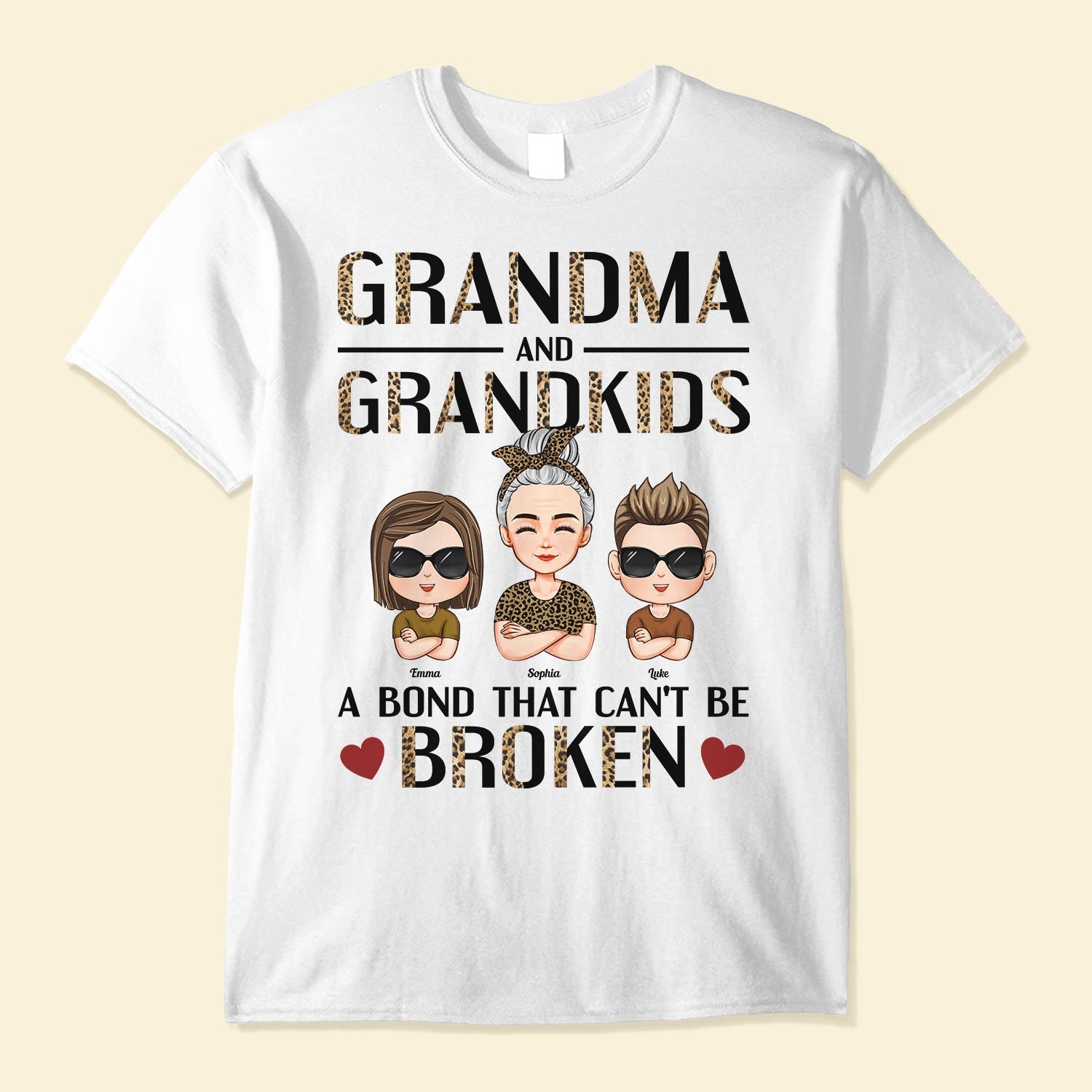 Grandma And Grandkids Unbreakable Bond - Personalized Shirt