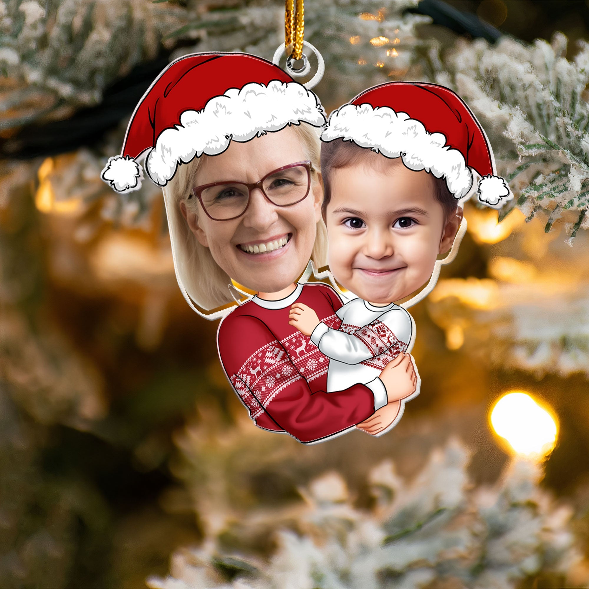 Grandma Grandkid - Personalized Acrylic Photo Ornament