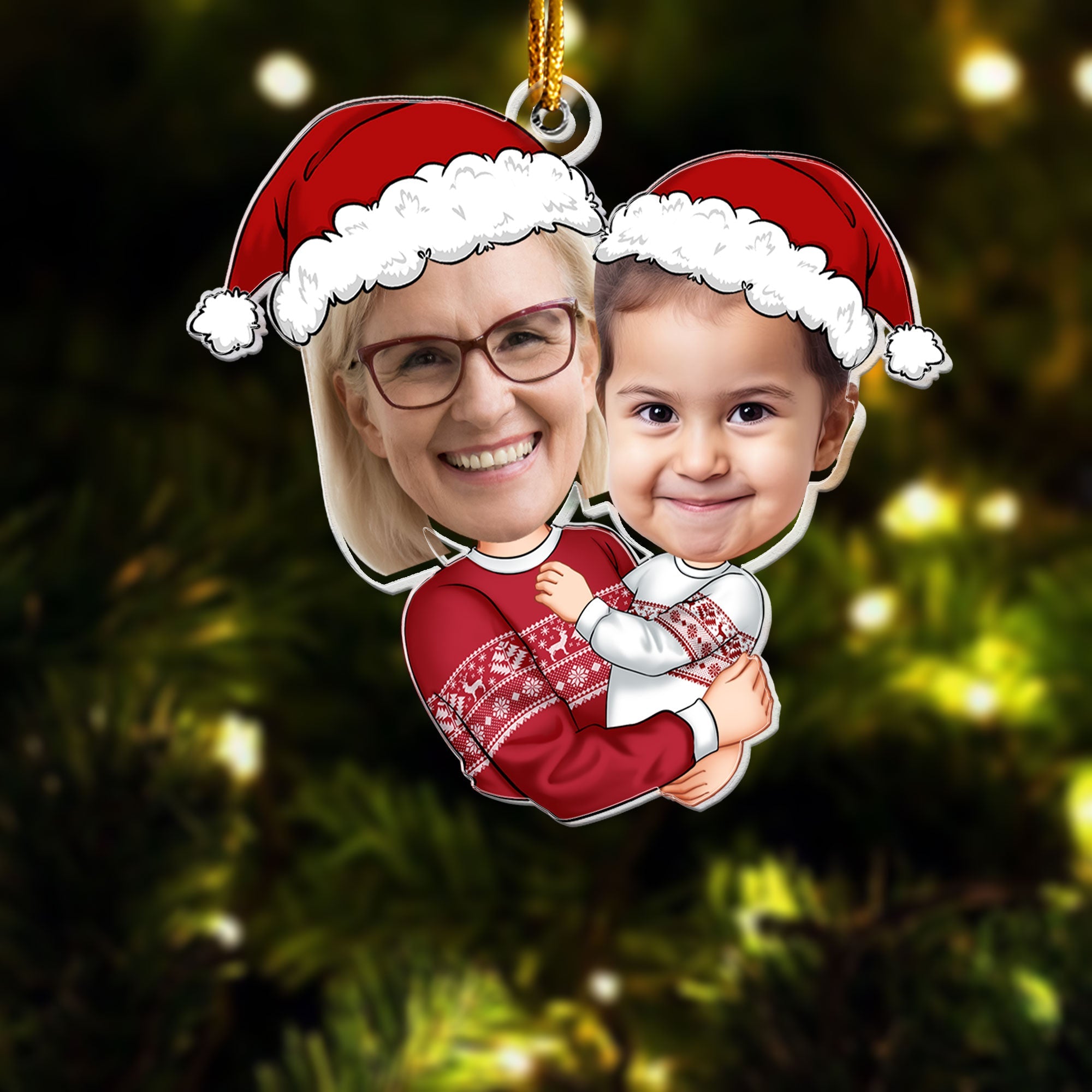 Grandma Grandkid - Personalized Acrylic Photo Ornament