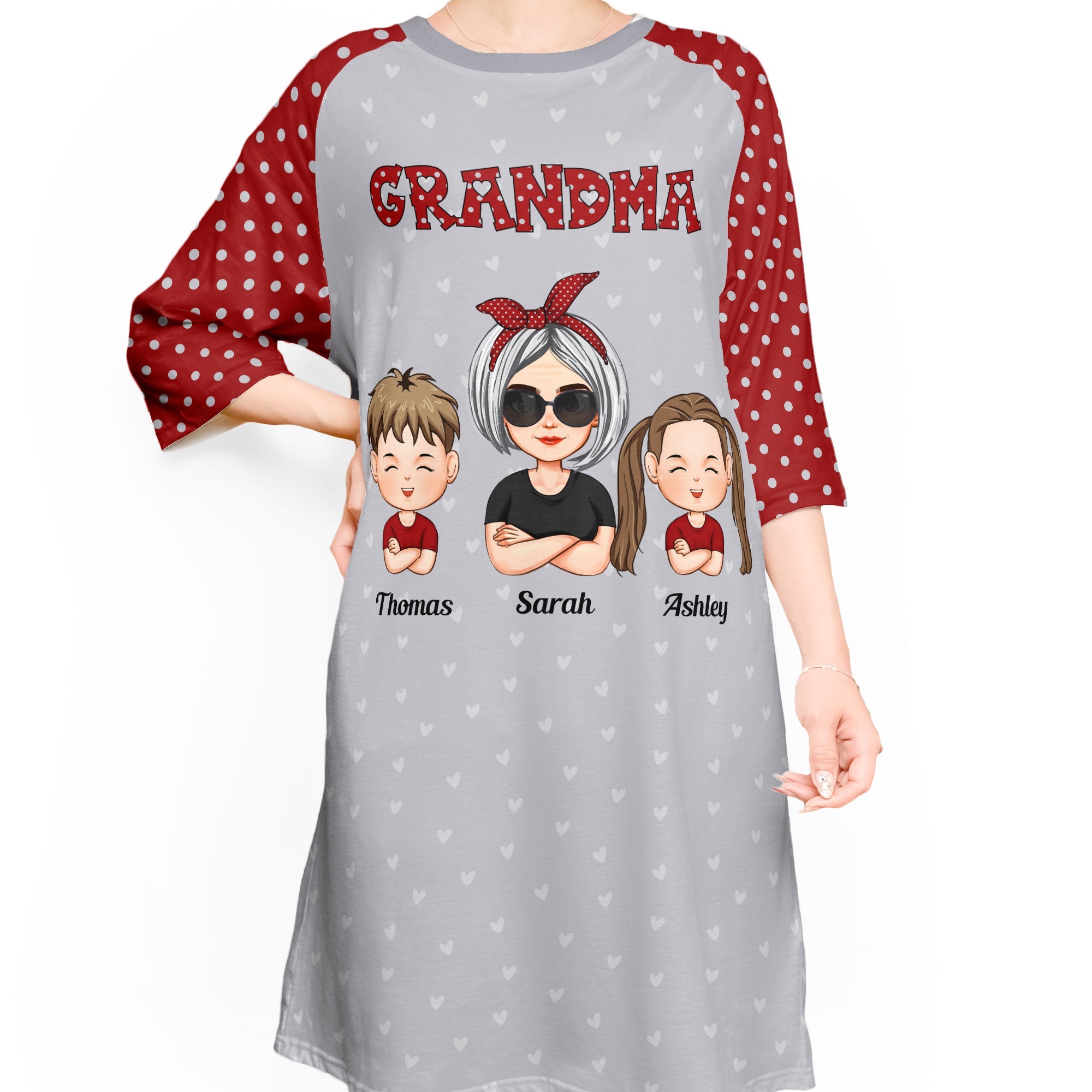 Grandma Life - Personalized 3/4 Sleeve Dress