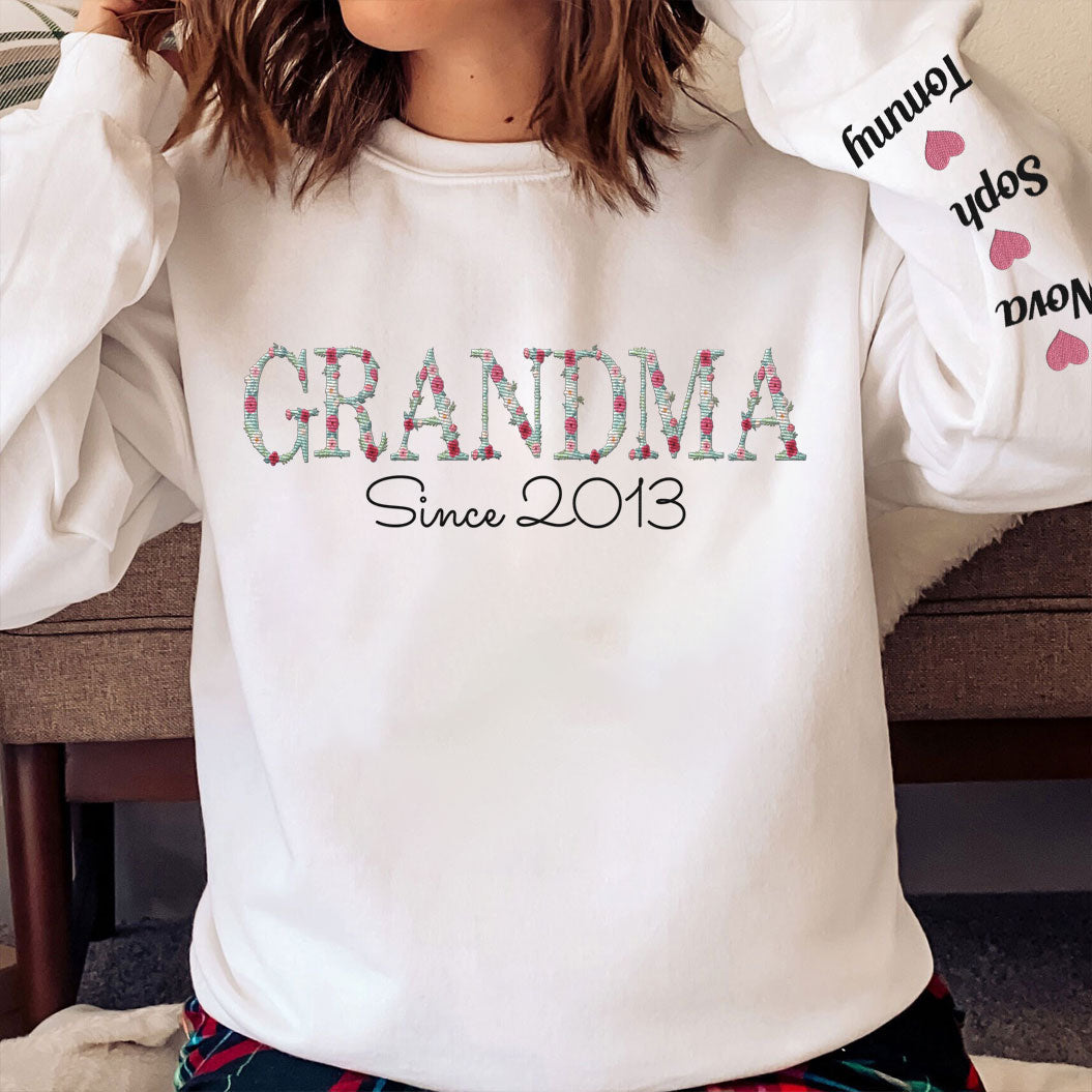 Grandma Since - Custom Embroidered Sweatshirt