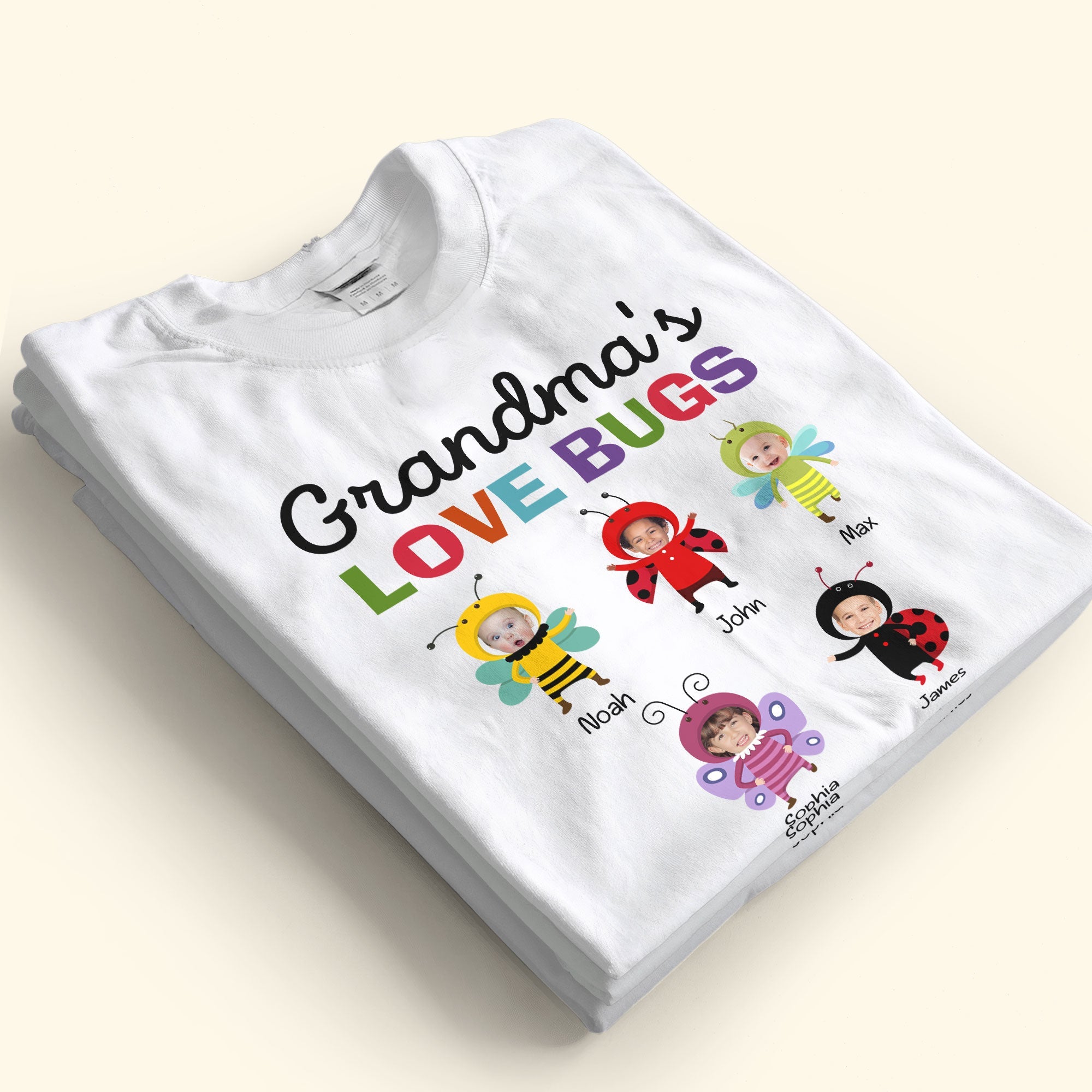 Grandma's Love Bugs - Personalized Photo Shirt