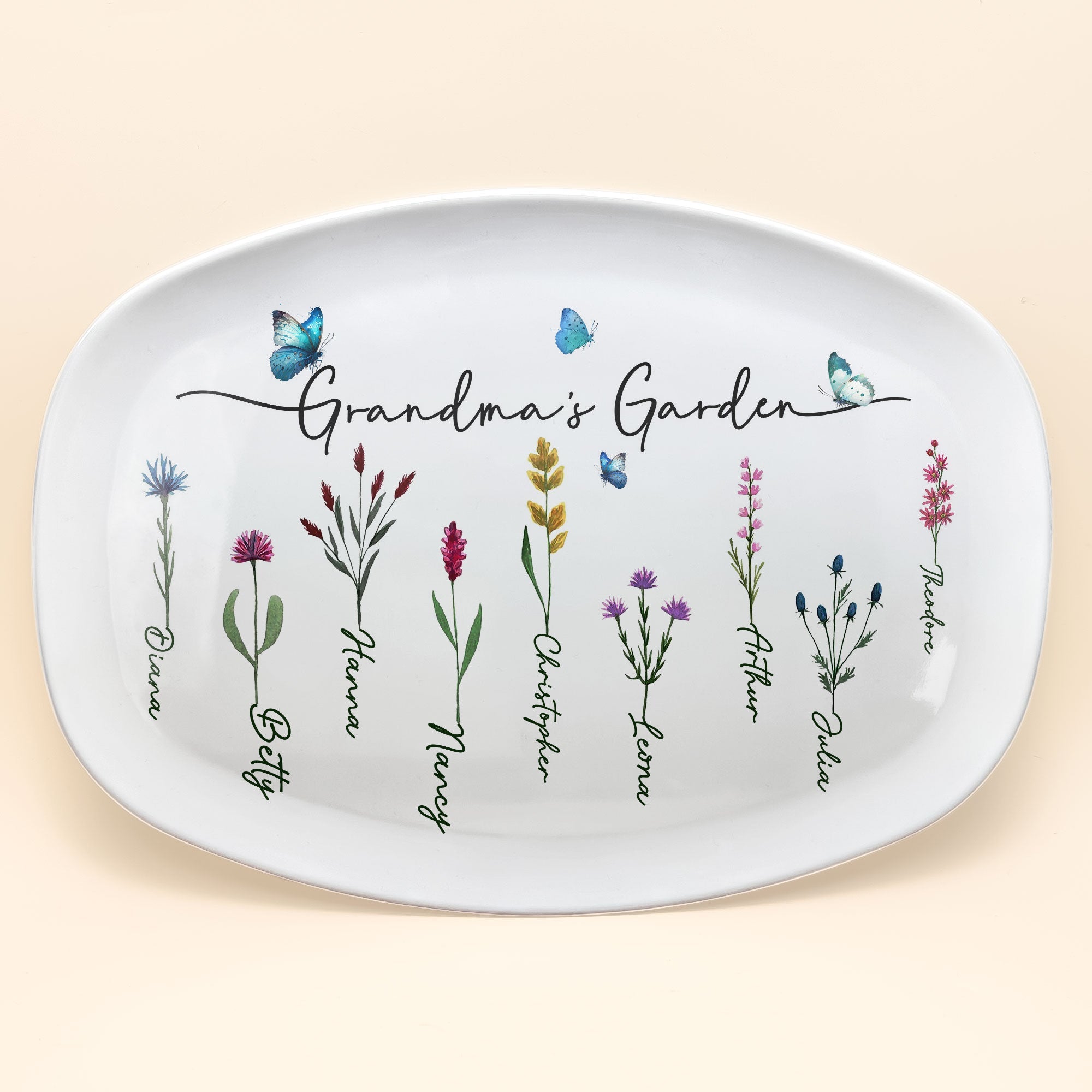 Grandma's Garden - Personalized Platter