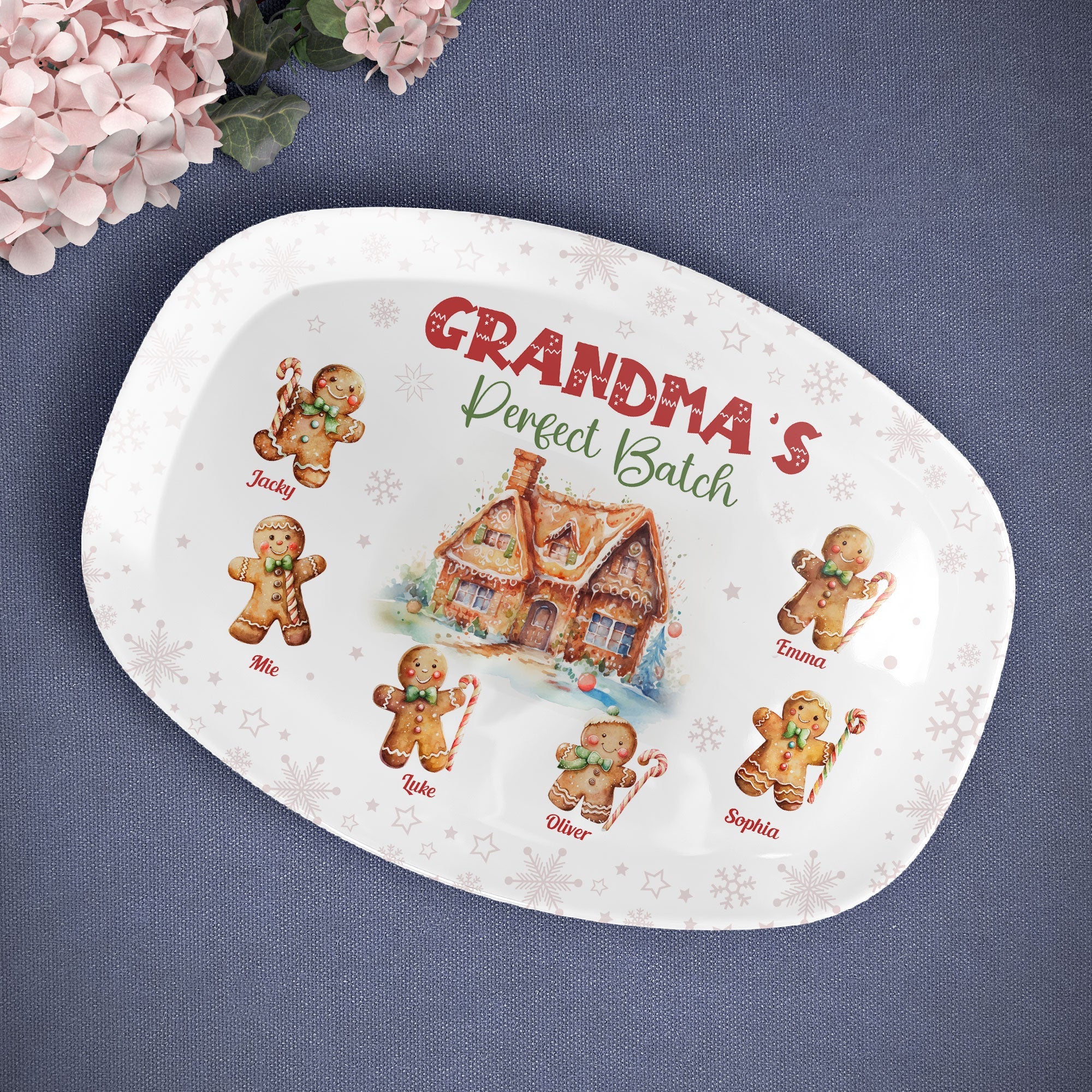 Grandma's Perfect Batch Christmas - Personalized Platter