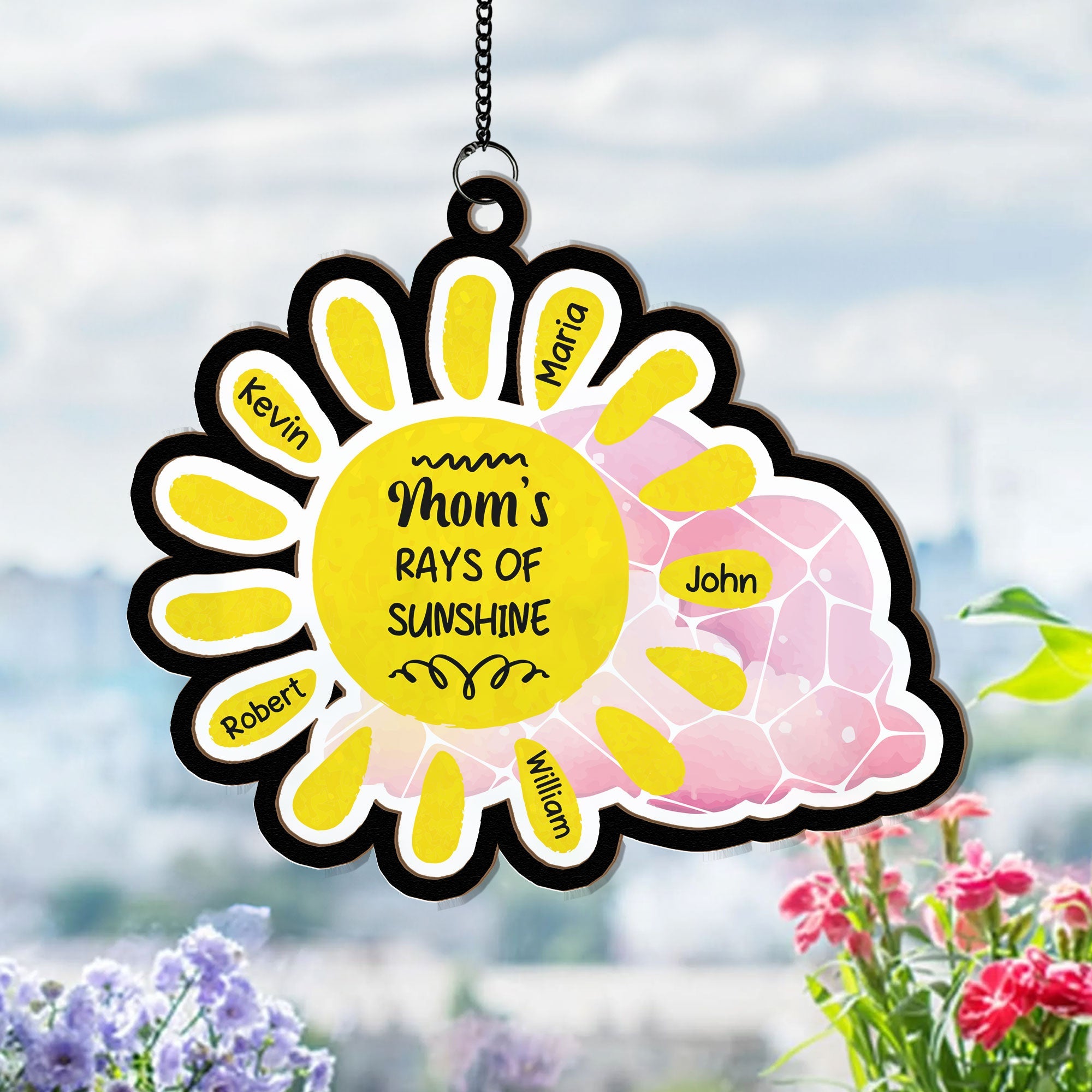 Grandma's Rays Of Sunshine - Personalized Window Hanging Suncatcher Ornament