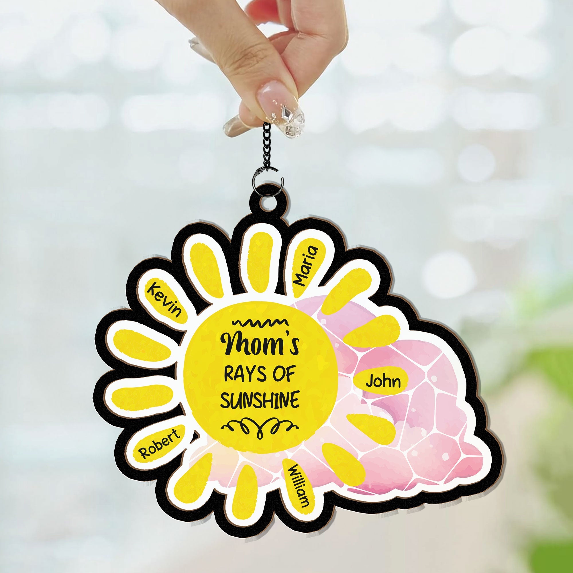 Grandma's Rays Of Sunshine - Personalized Window Hanging Suncatcher Ornament