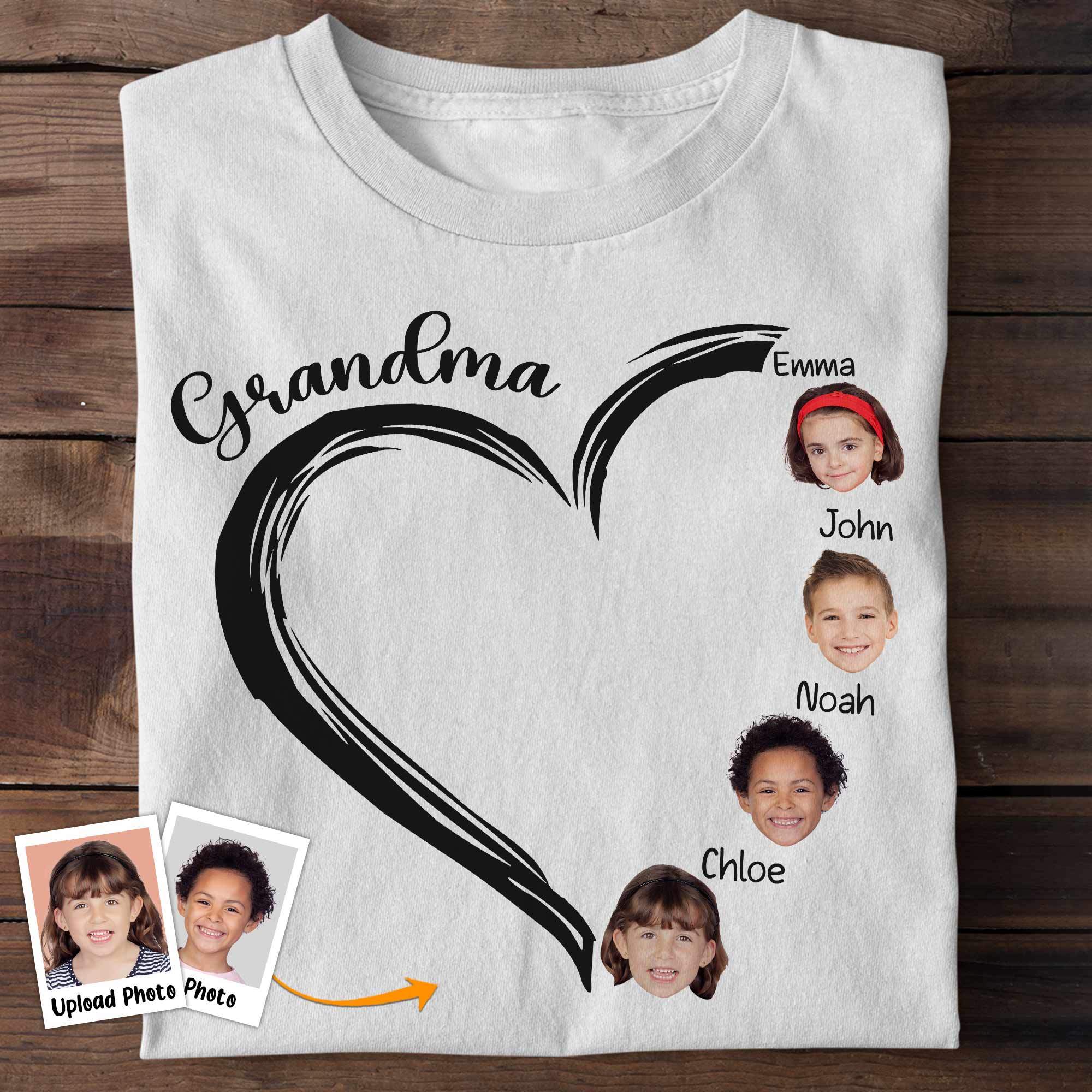 Grandma's Sweetheart - Personalized Photo Shirt