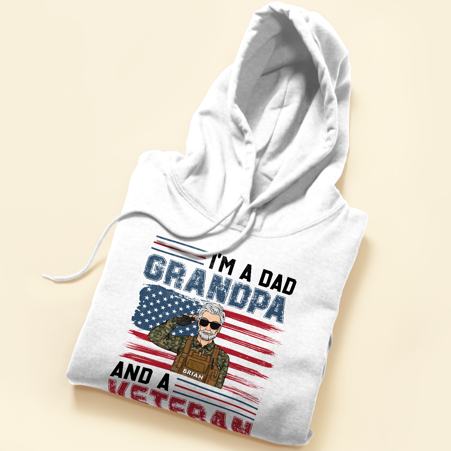 Grandpa And A Veteran. Nothing Scares Me - Personalized Shirt - Father's Day, Birthday Gift For Veteran Granpa, Grandfather, Dad