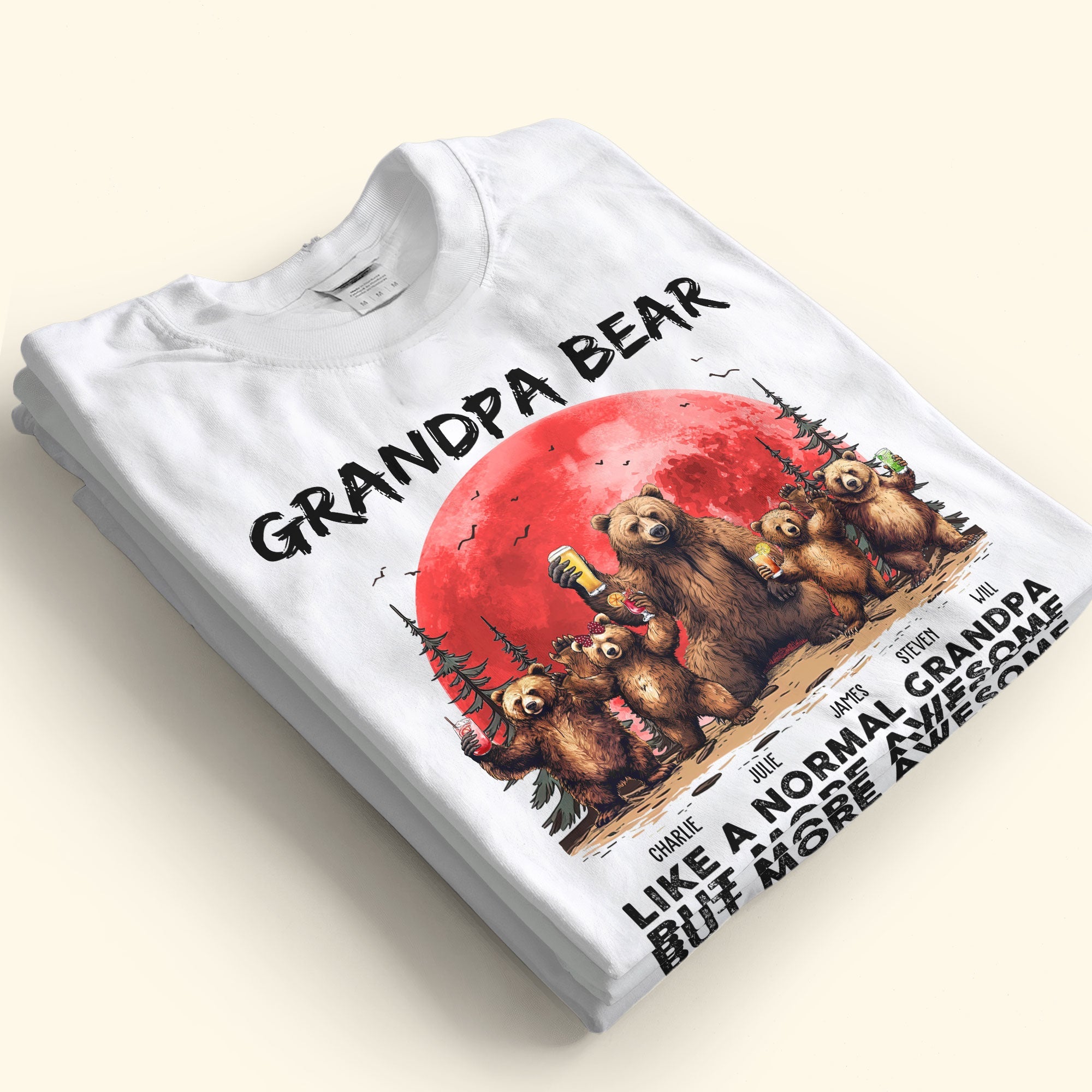 Grandpa Bear Like A Normal Grandpa - Personalized Shirt