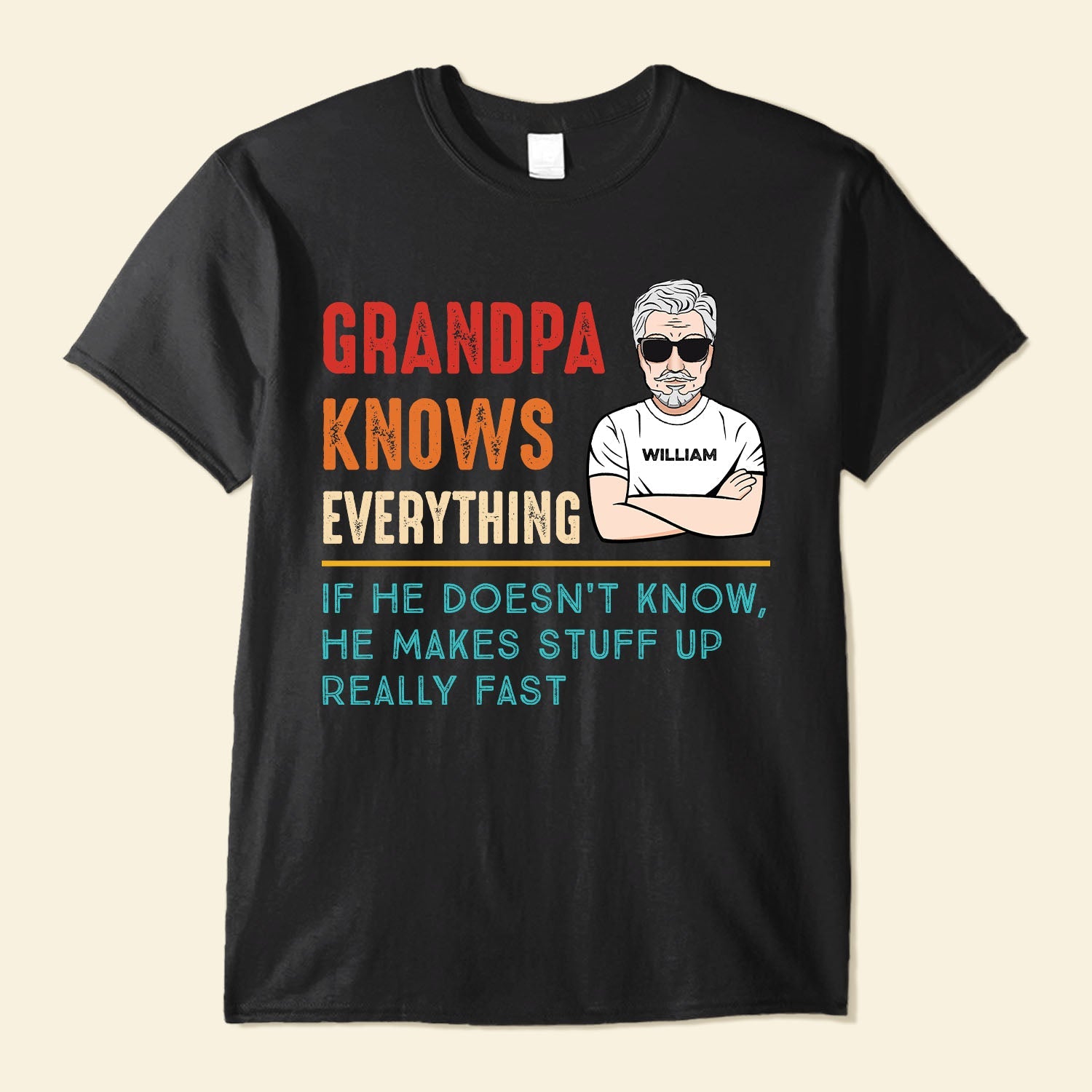 Grandpa Knows Everything - Personalized Shirt