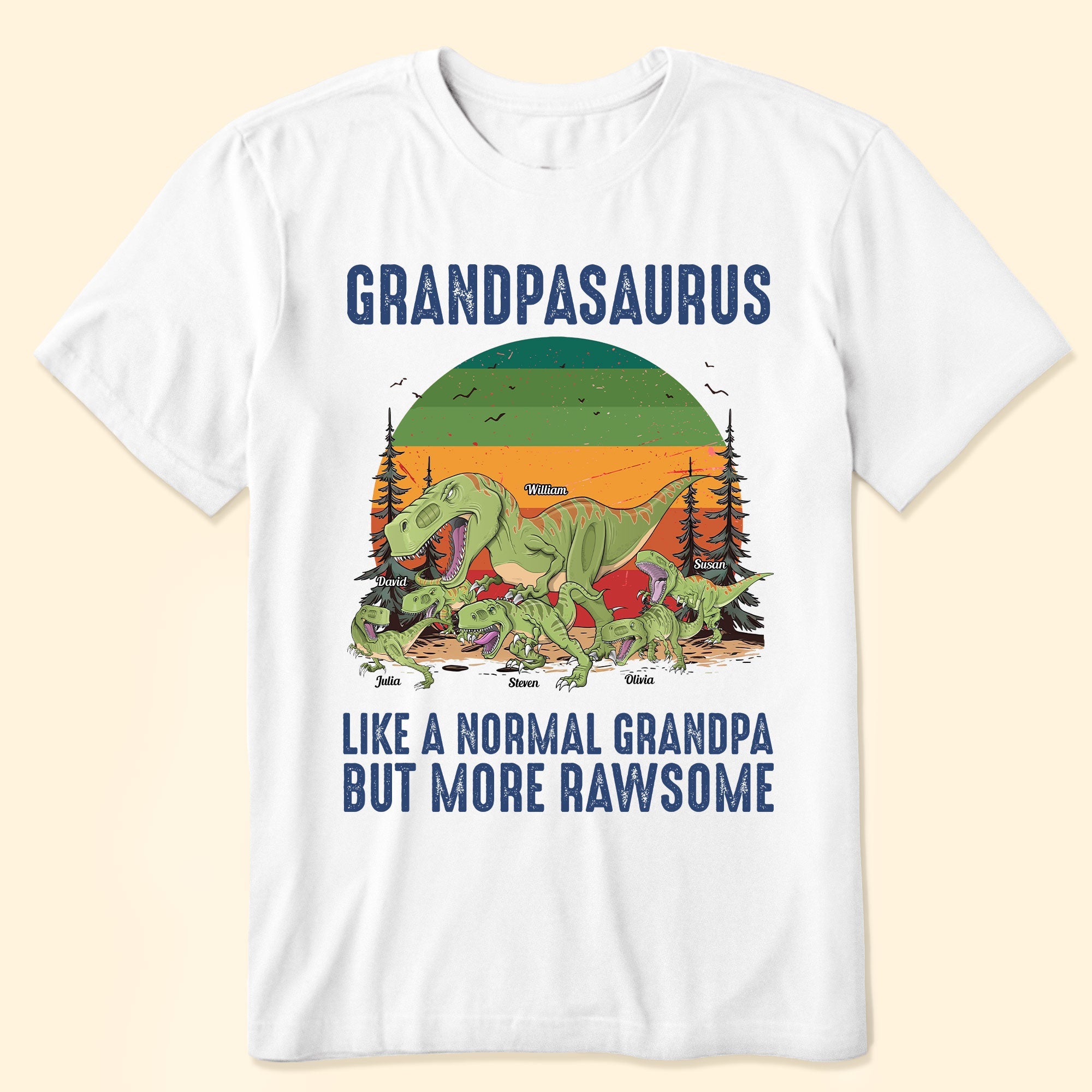 Grandpasaurus Like A Normal Grandpa - Personalized Shirt