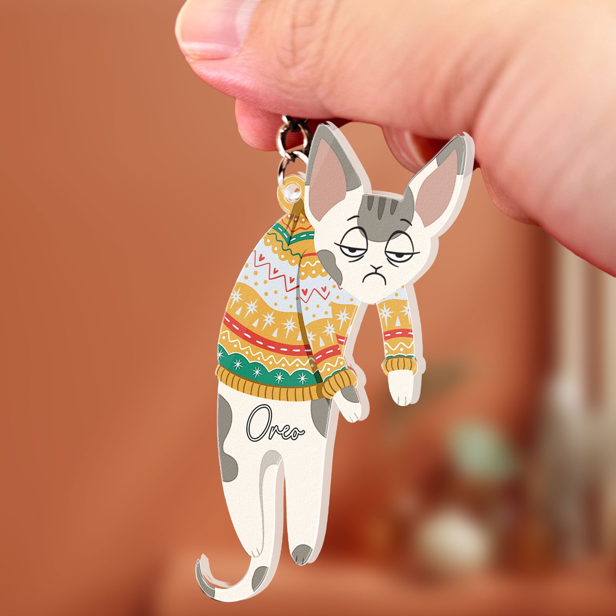 Hanging Cats - Limited Edition - Personalized Acrylic Keychain