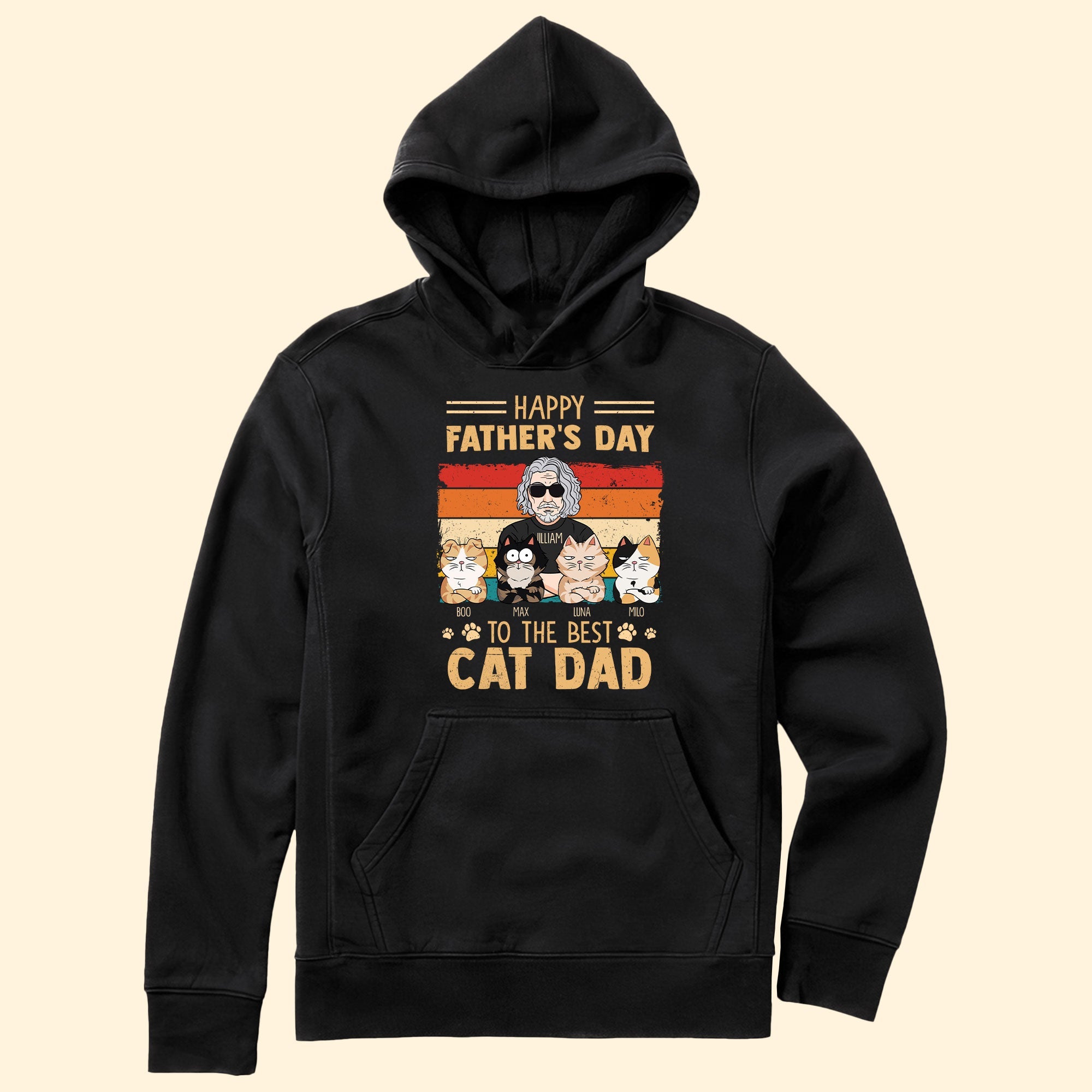 Happy Father's Day To The Best Cat Dad - Personalized Shirt