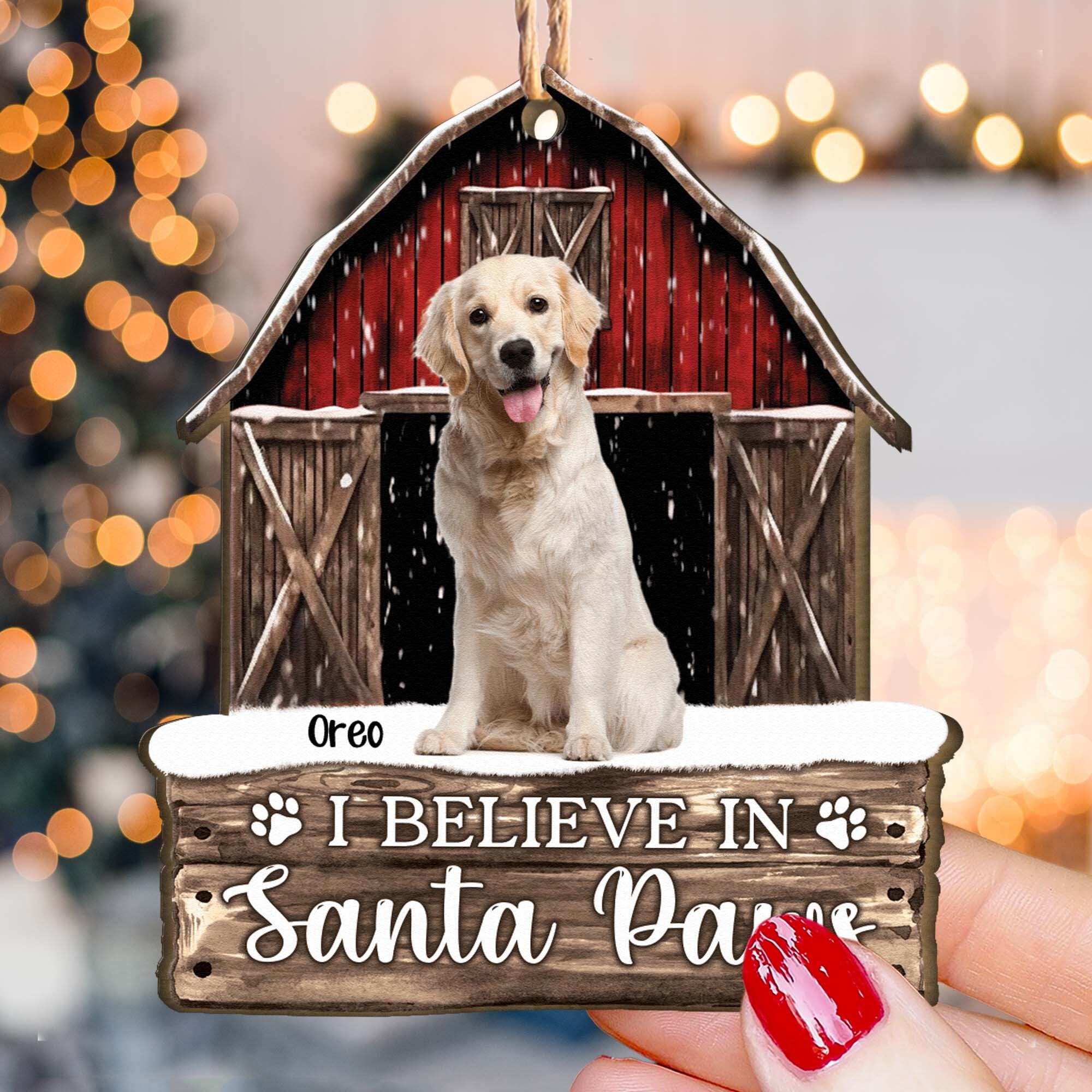 Have Yourself A Furry Little Christmas Pet Dog Cat - Personalized Wooden Ornament