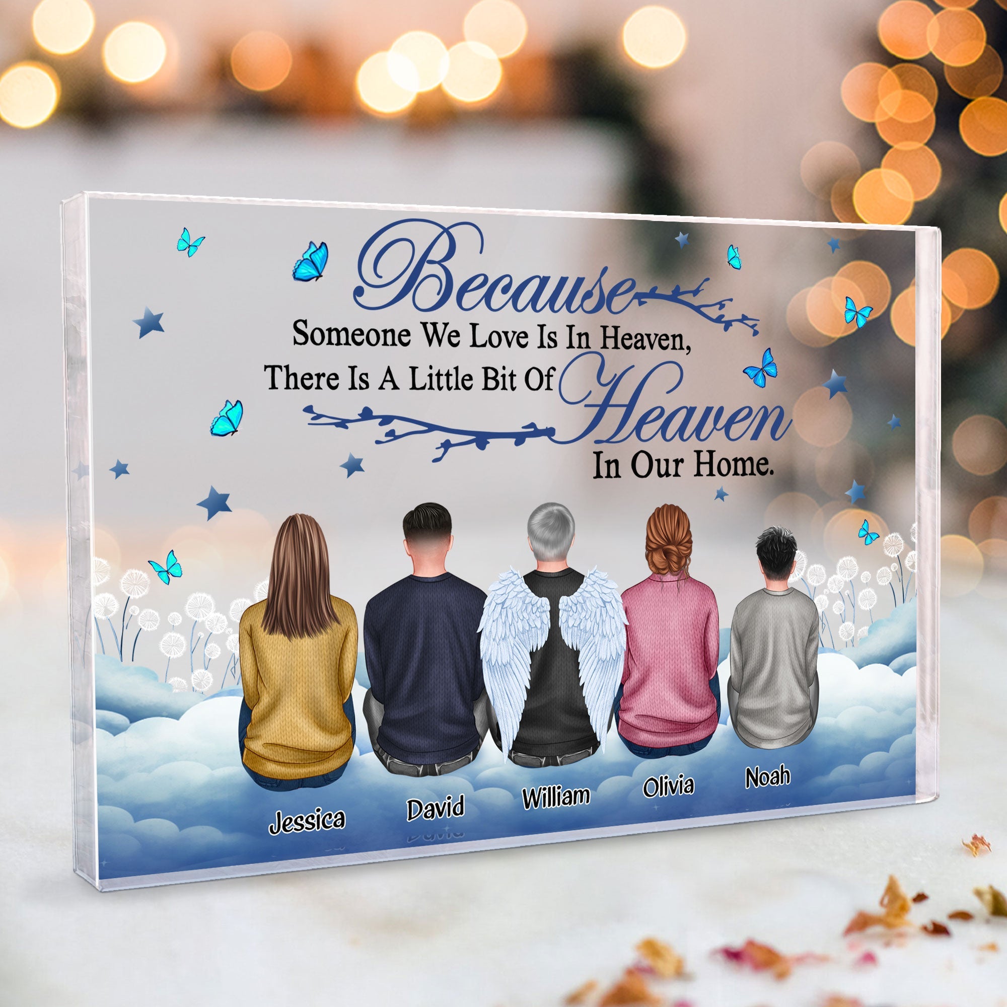 Heaven In Our Home - Personalized Rectangle Acrylic Plaque