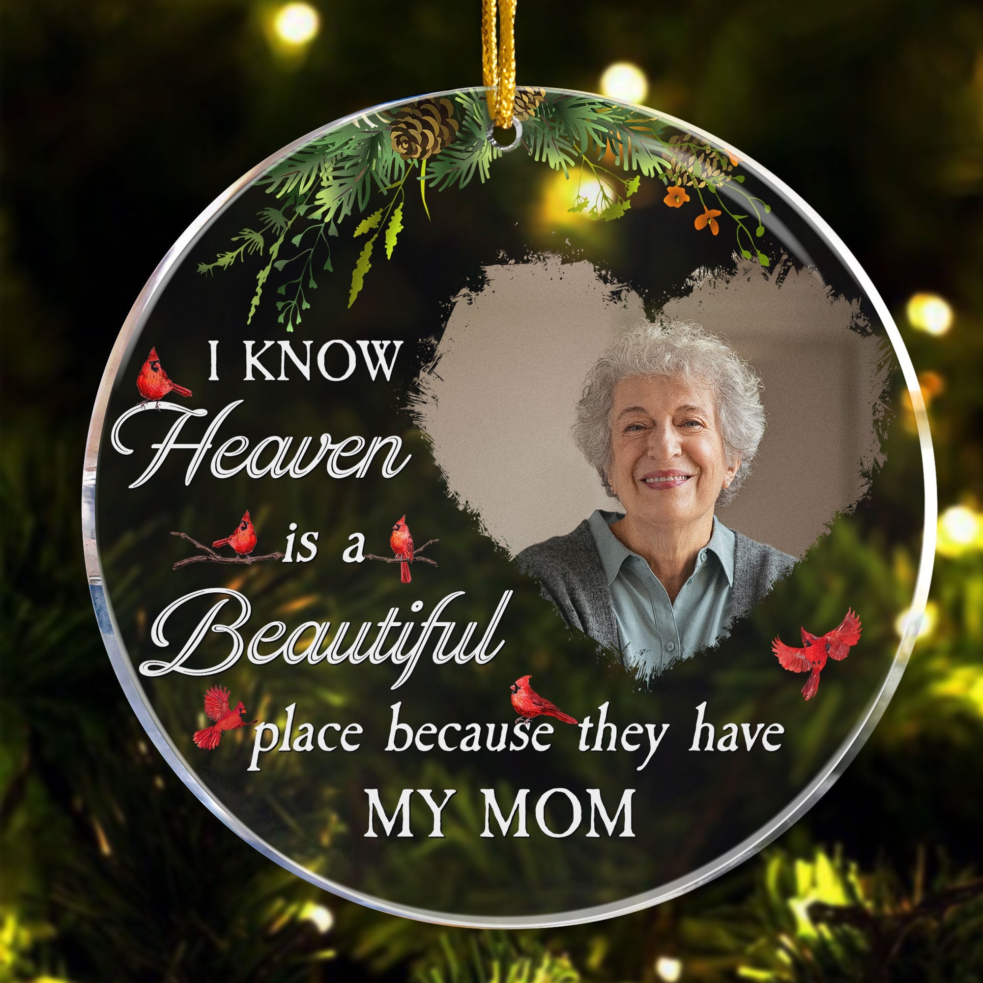 Heaven Is A Beautiful Place - Personalized Acrylic Photo Ornament