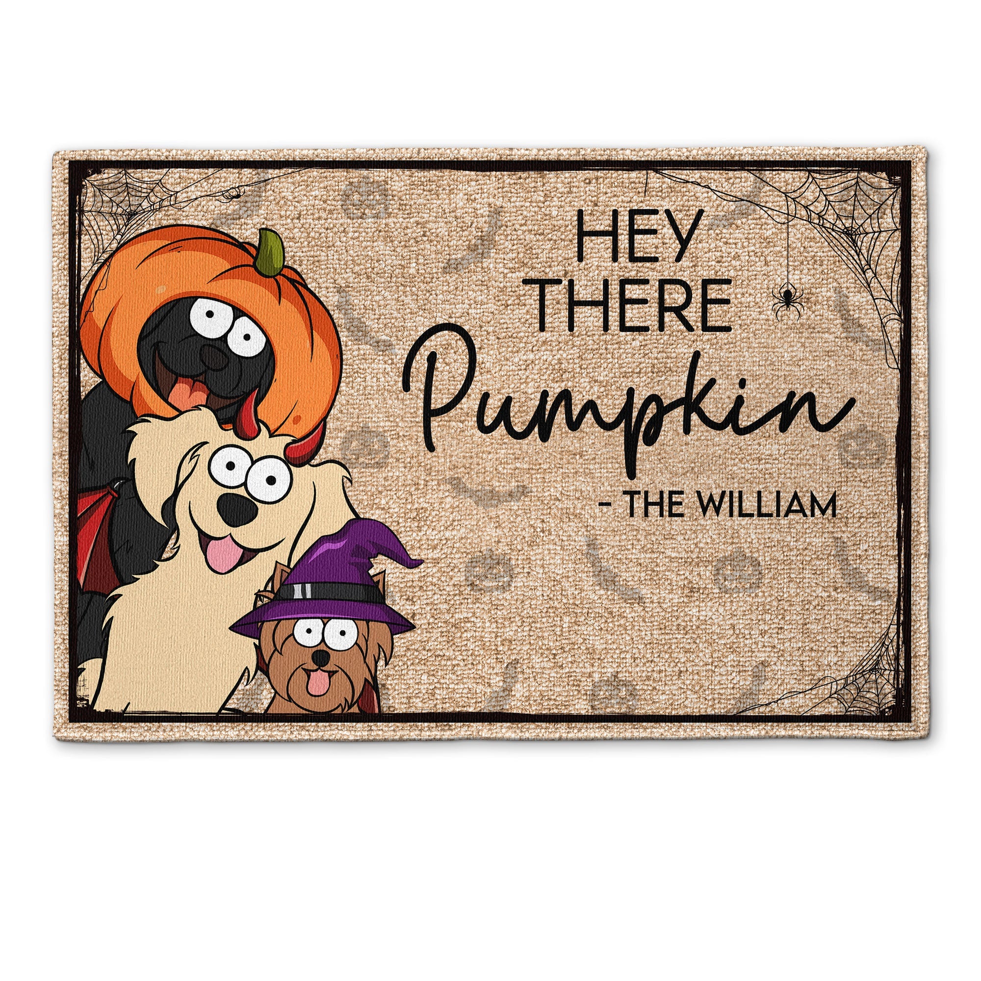 Hey There Pumpkin - Dog Version - Personalized Doormat