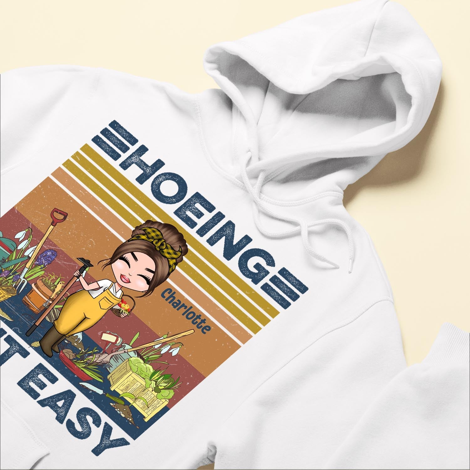 Hoeing Ain't Easy  - Personalized Shirt - Gift For Gardener