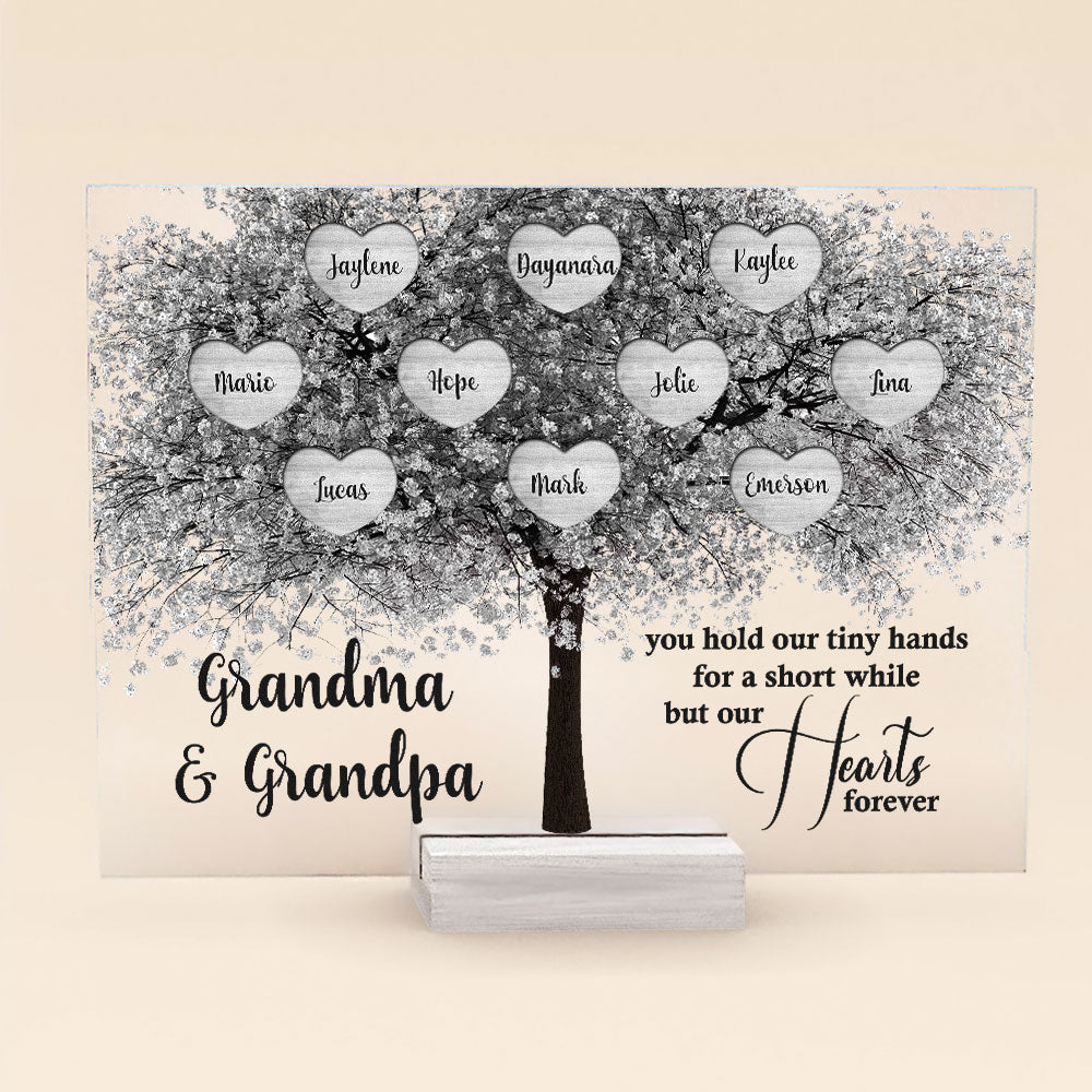 Hold Our Hearts Forever - Personalized Acrylic Plaque