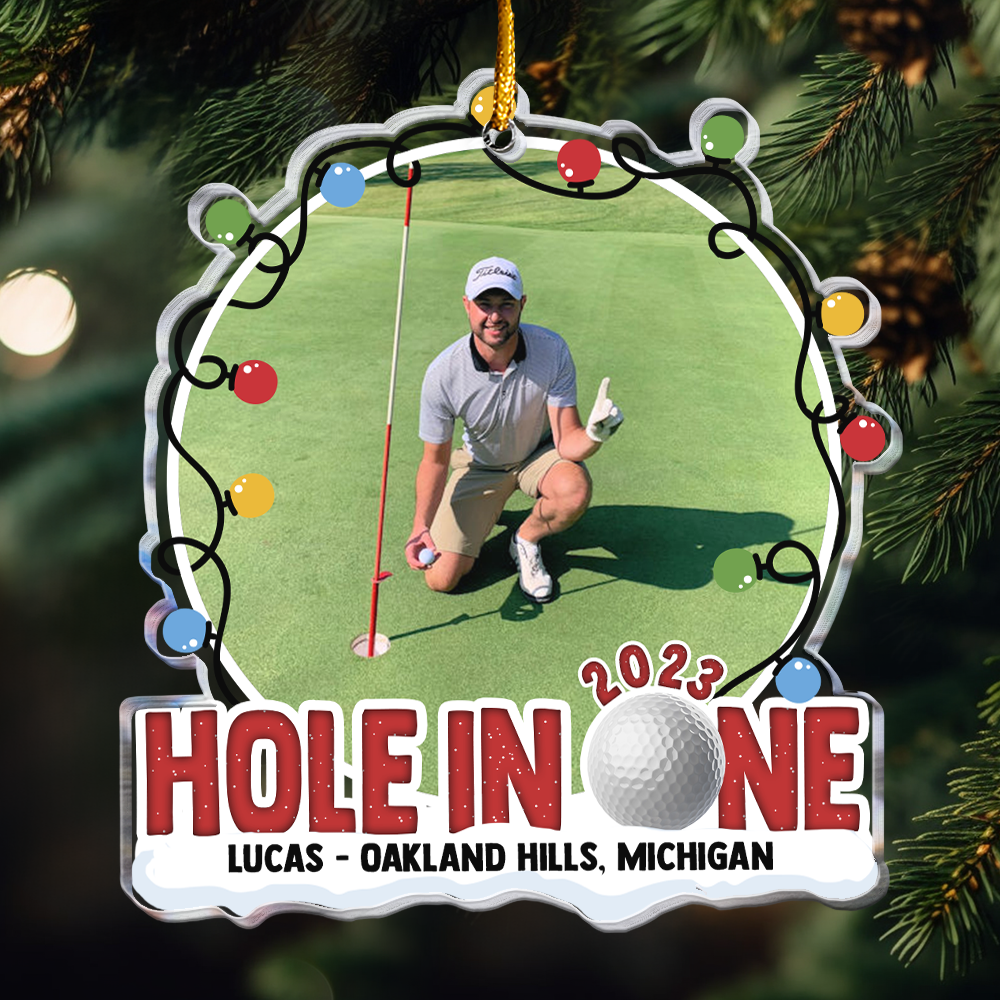 Hole In One - Personalized Acrylic Photo Ornament