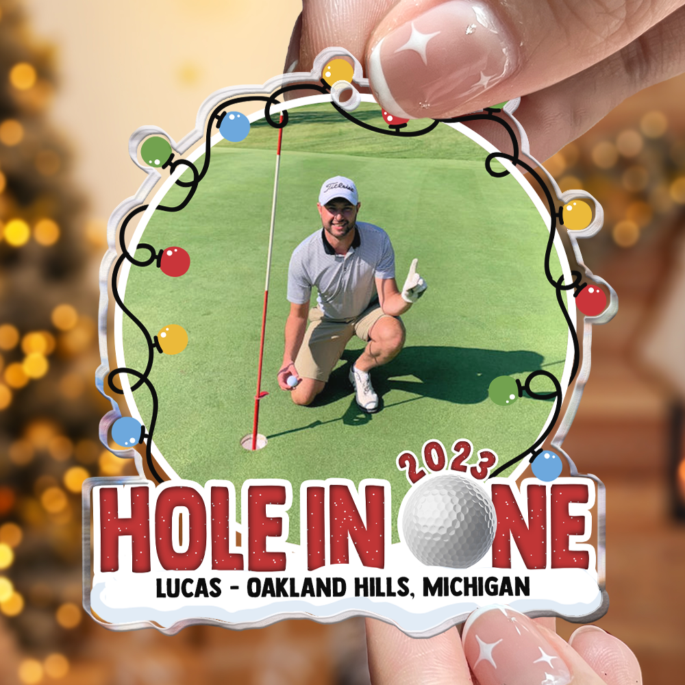 Hole In One - Personalized Acrylic Photo Ornament