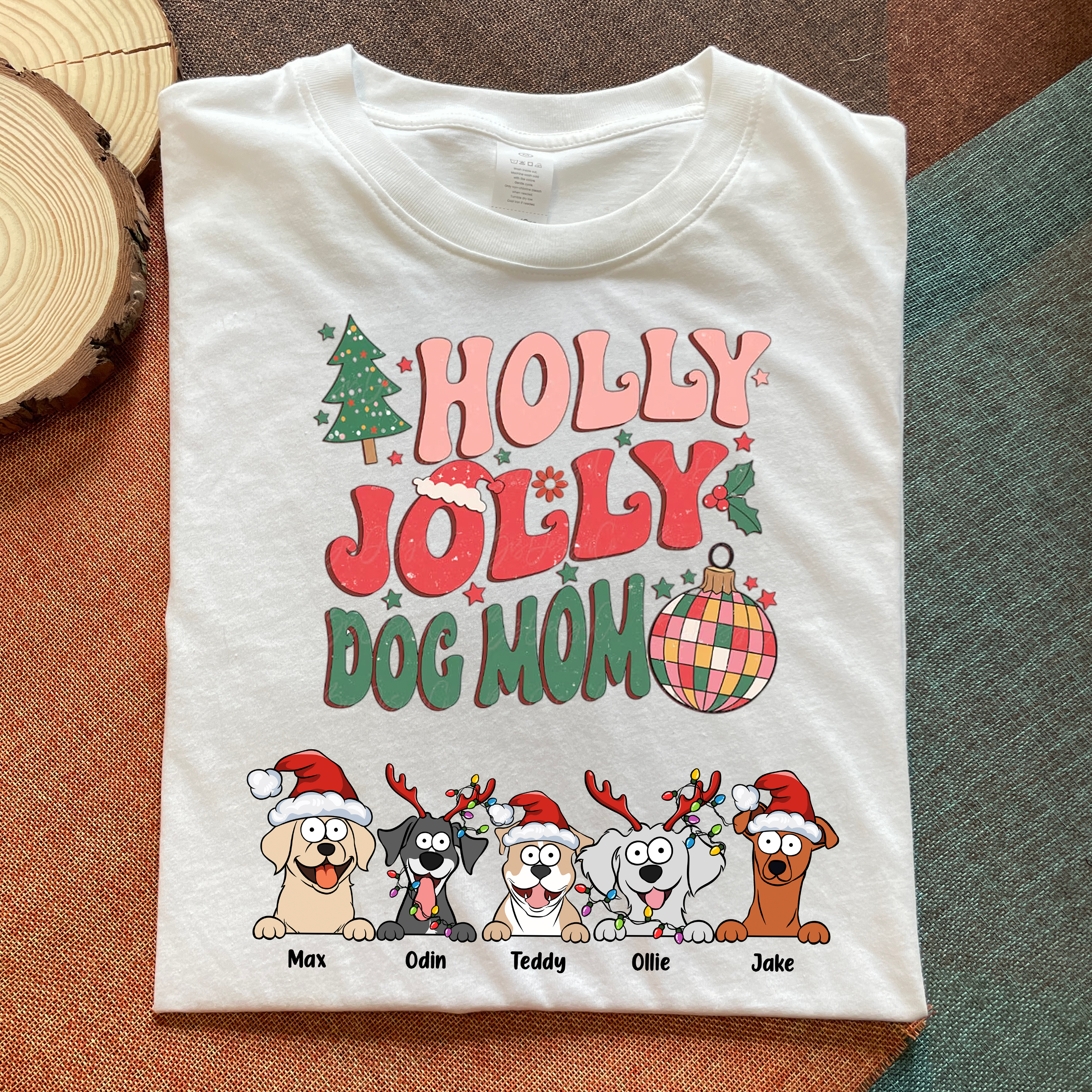 Holly Jolly Dog Mom - Personalized Shirt