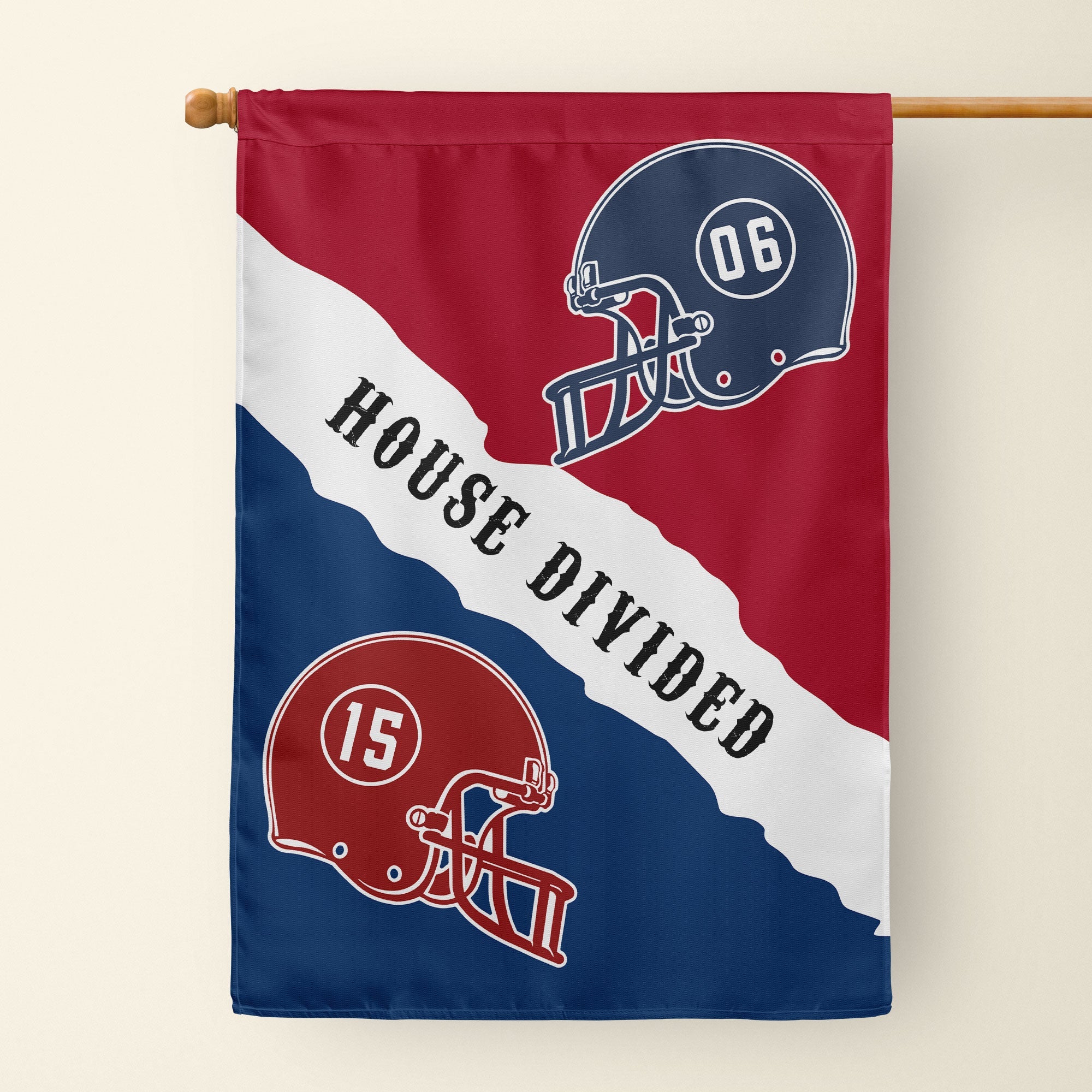 House Divided Custom Football Team - Personalized Photo Flag