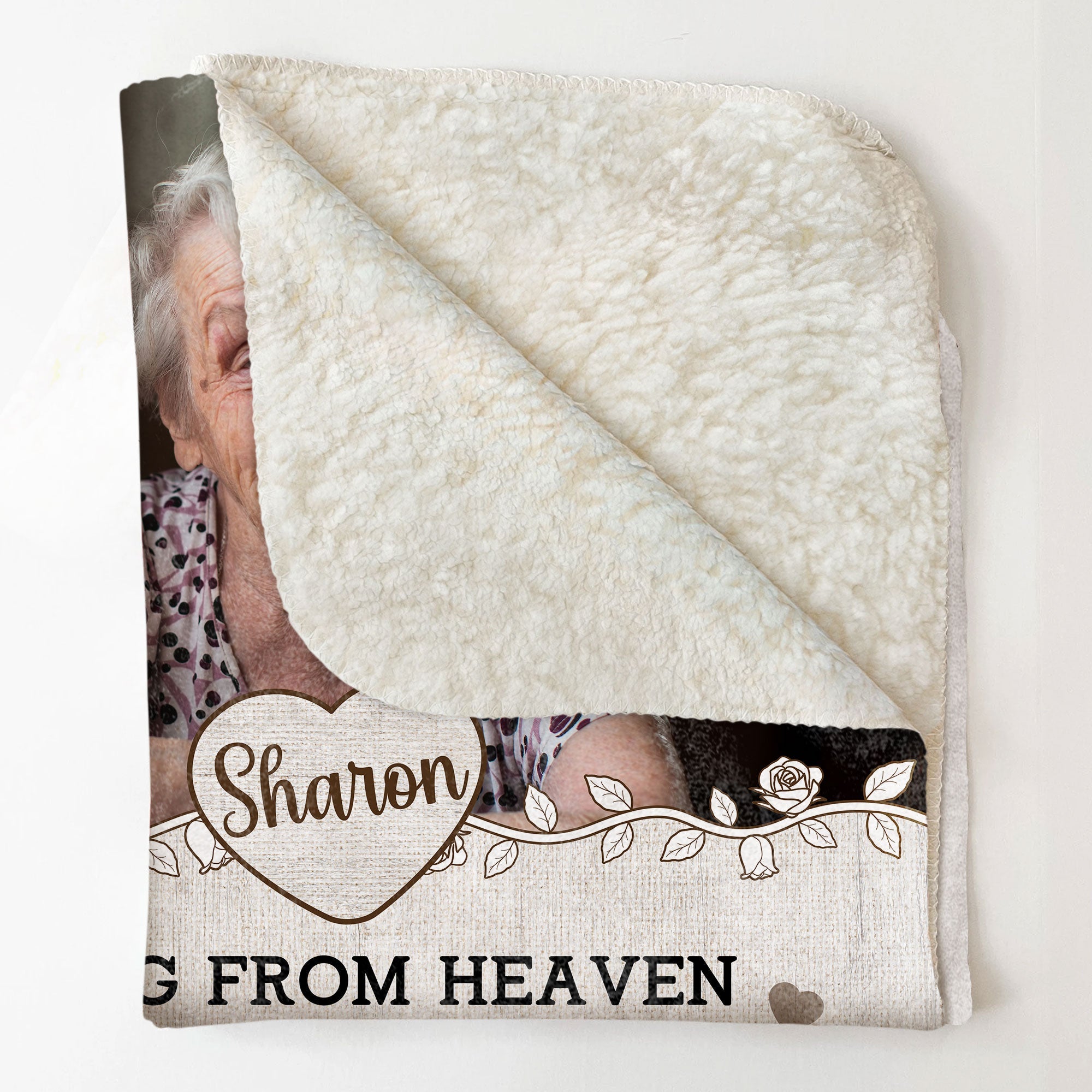 Hug From Heaven - New Version - Personalized Memory Photo Blanket