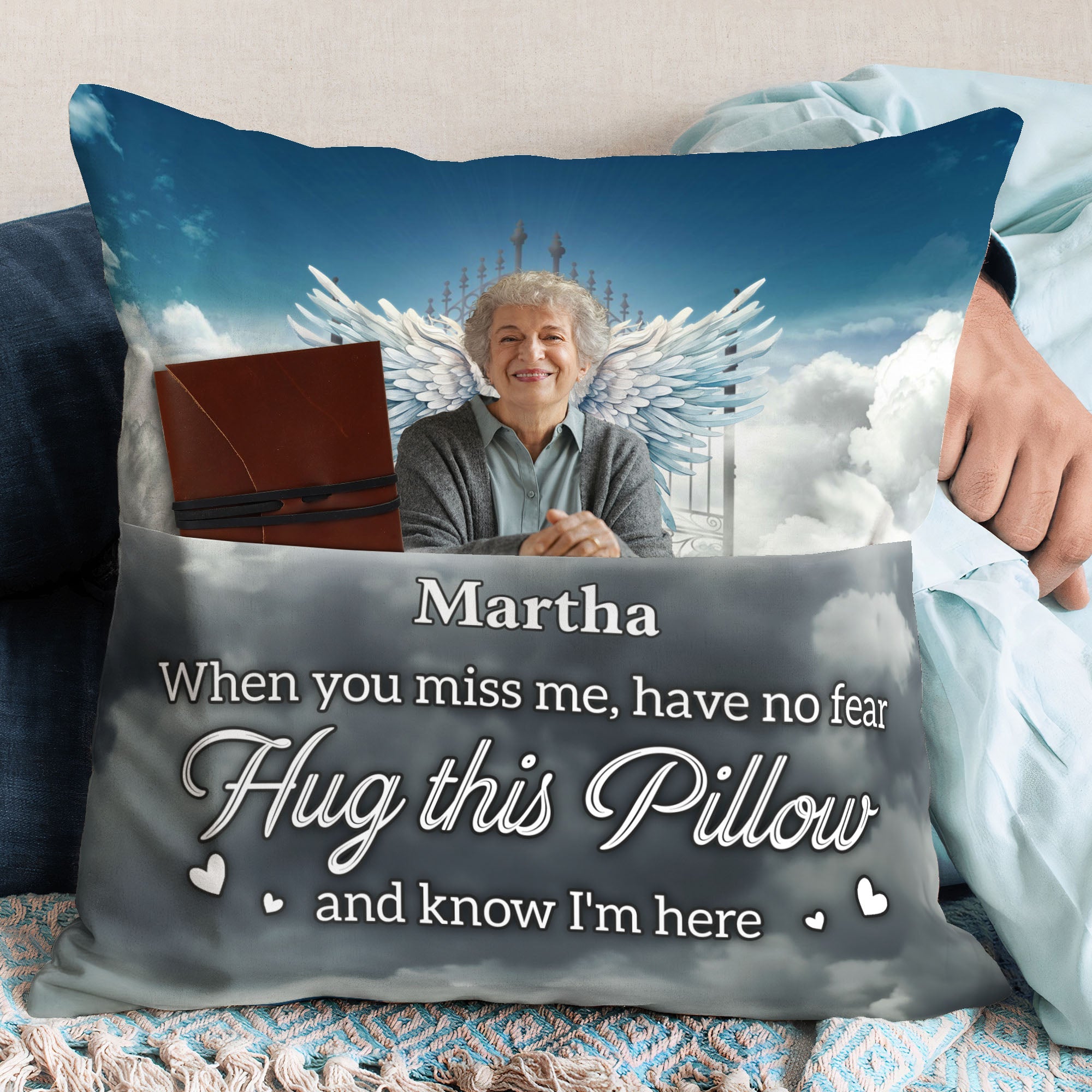 Hug This Pillow - Personalized Photo Pocket Pillow (Insert Included)