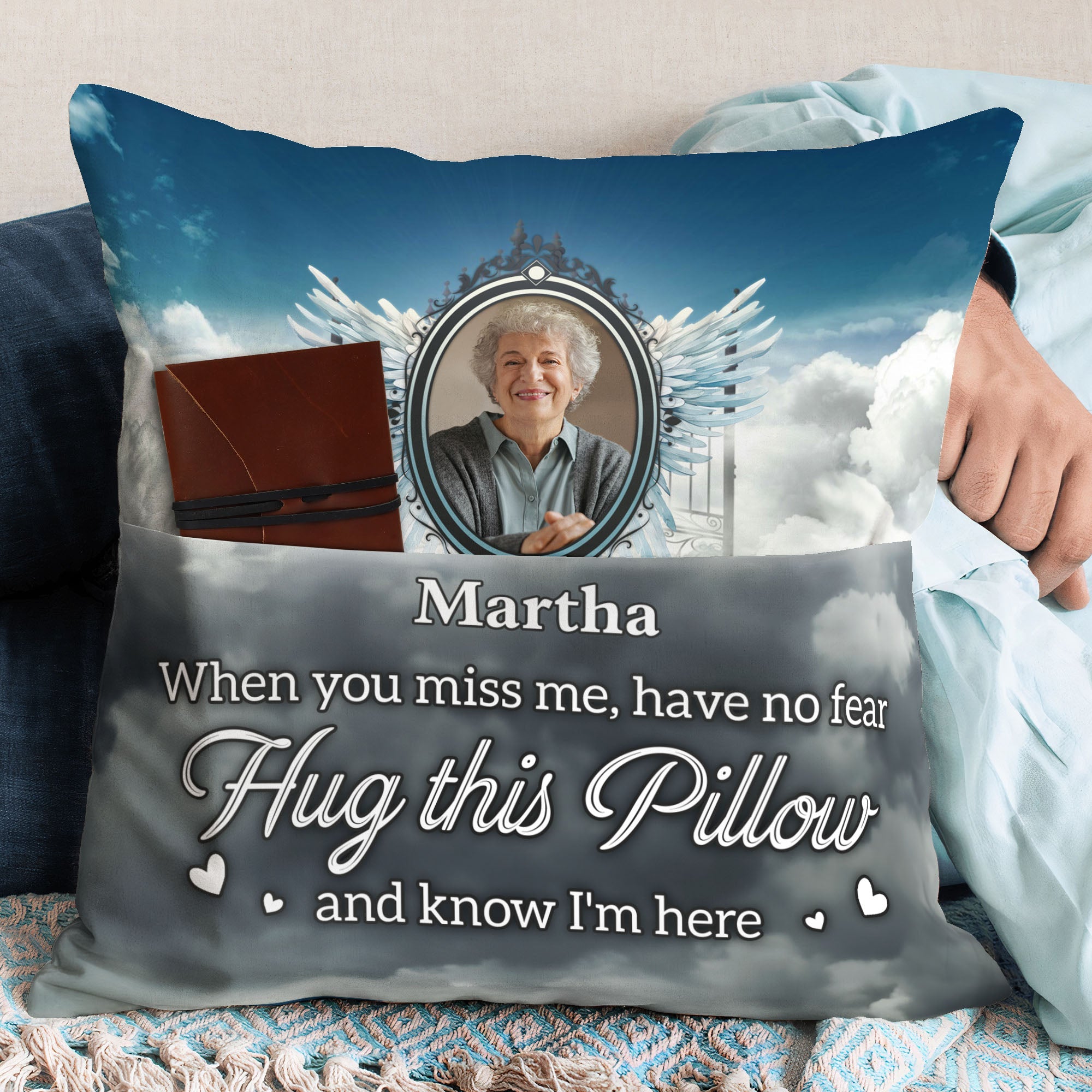 Hug This Pillow - Personalized Photo Pocket Pillow (Insert Included)