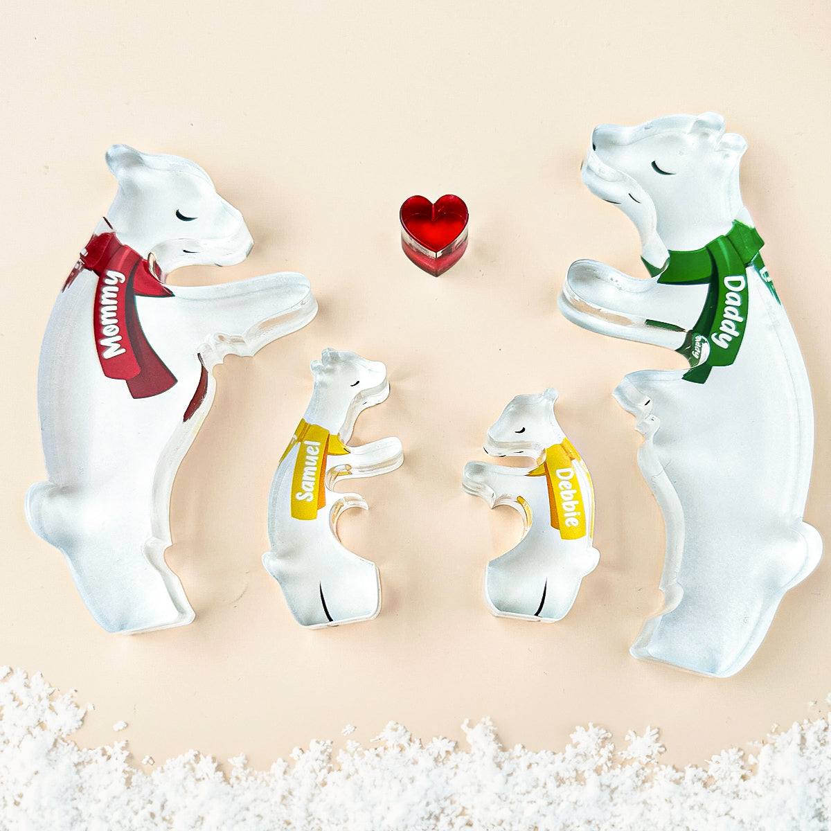 Hugging Bear Family - Acrylic Bear Family Puzzle