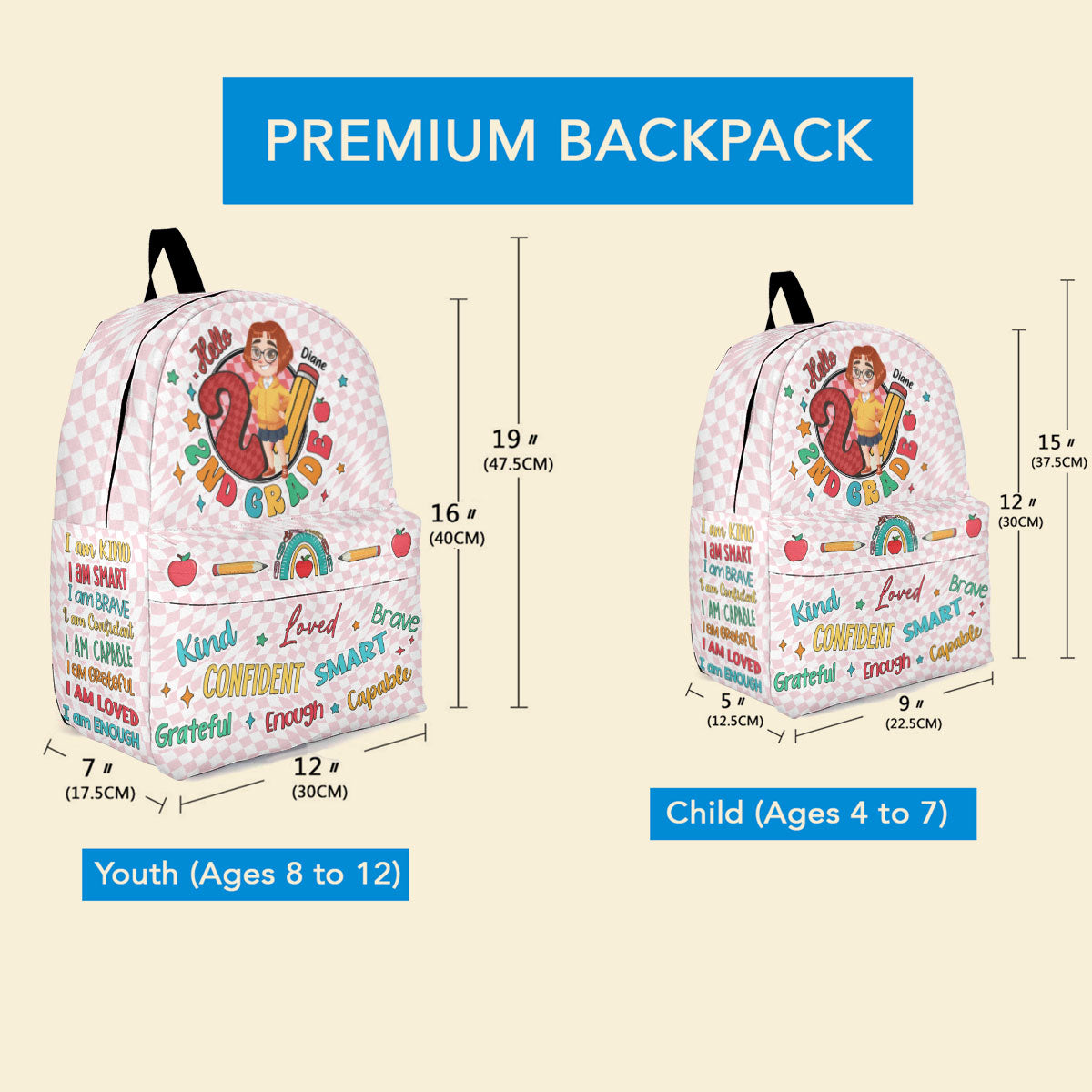 I AM - Personalized Kid Backpack