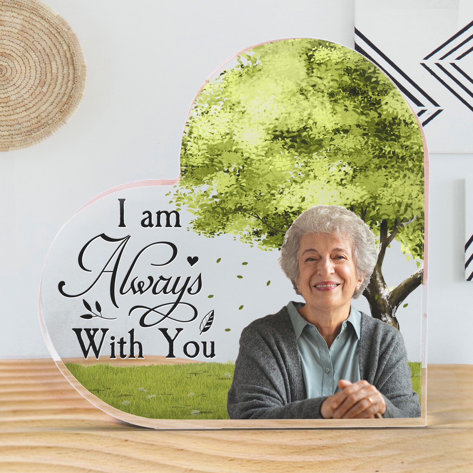 I Am Always With You Memorial Plaque - Personalized Acrylic Photo Plaque