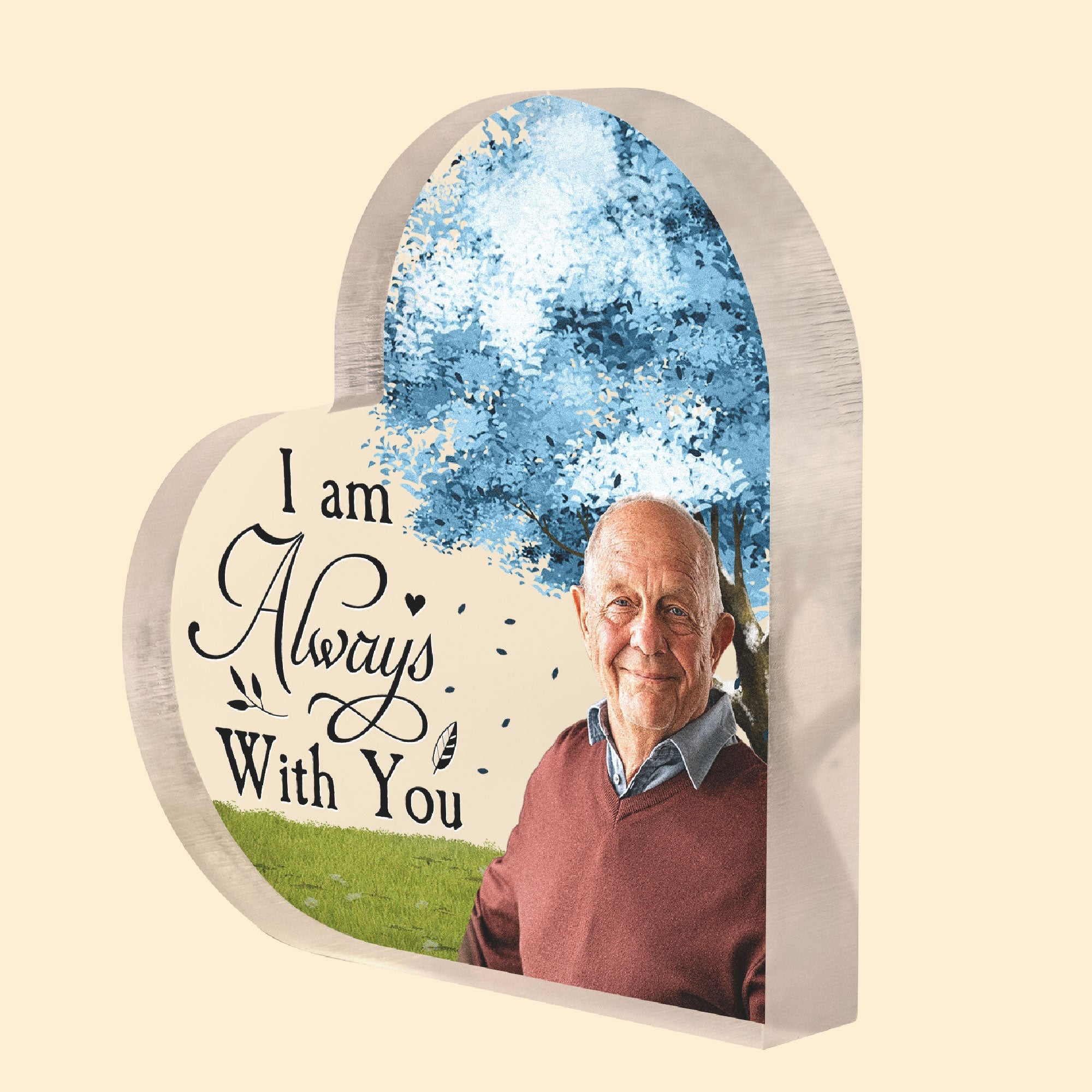 I Am Always With You Memorial Plaque - Personalized Acrylic Photo Plaque